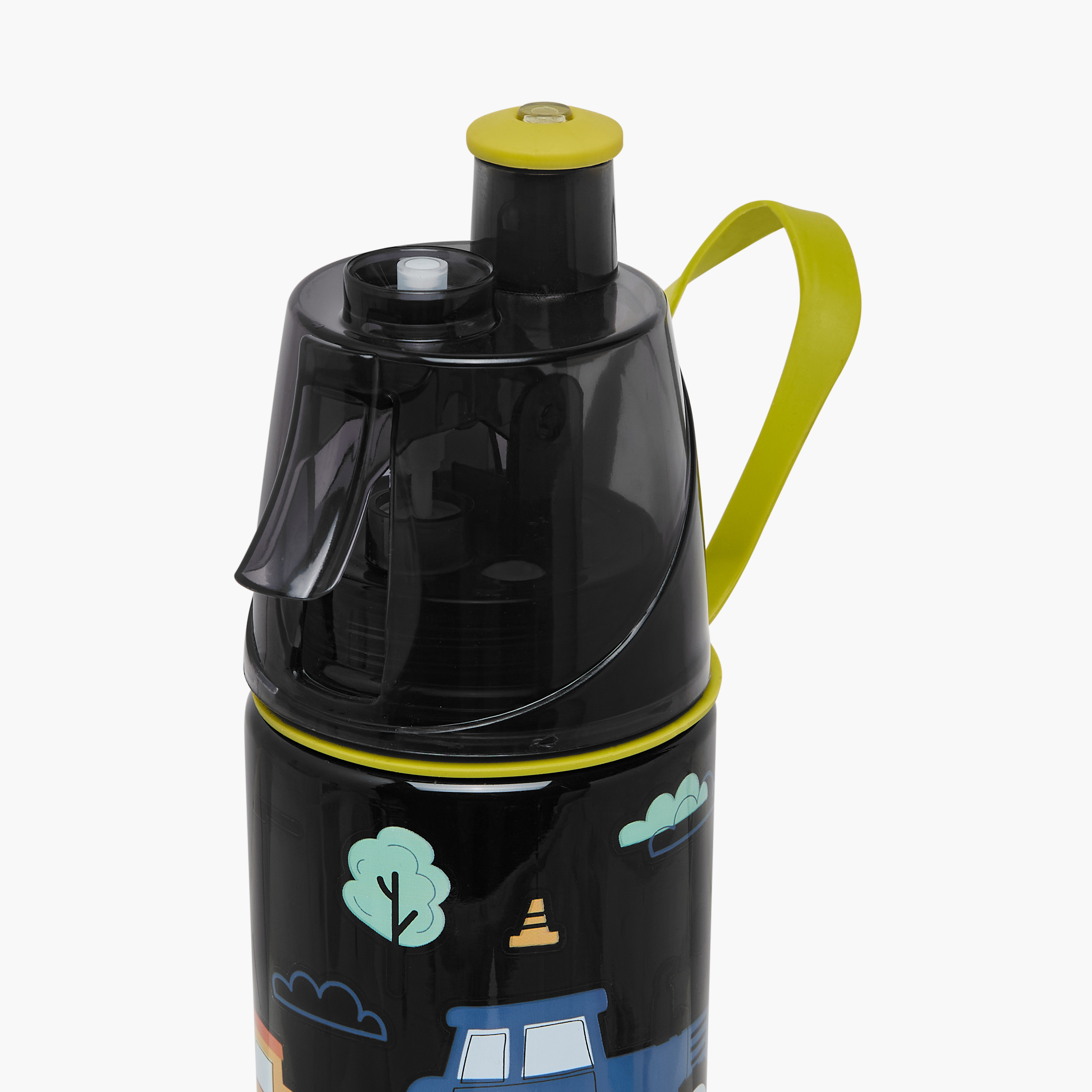 Juniors Vehicles Tritan Water Bottle with Water Mist Trigger – 580 ml-school-waterbottles-image-5