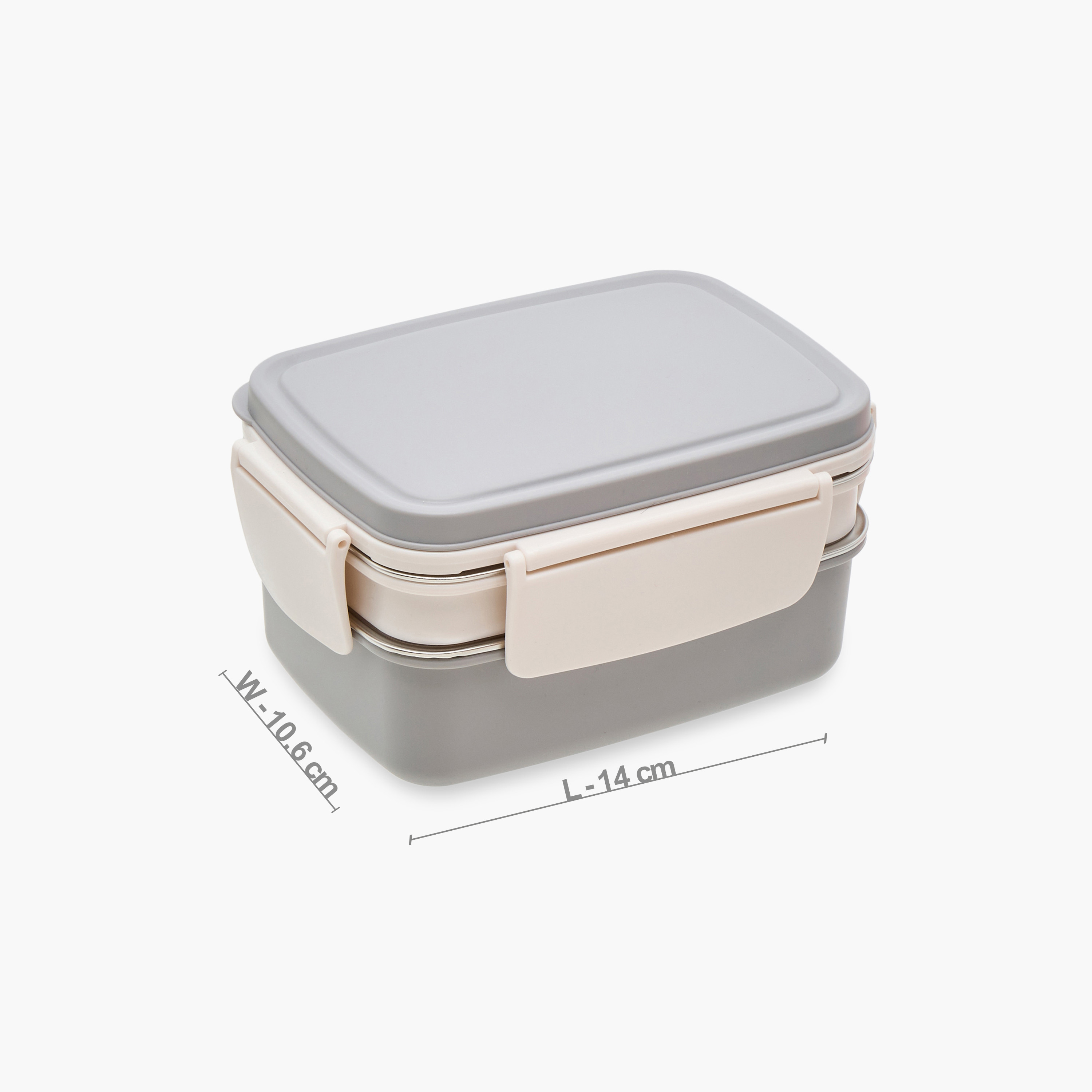 Juniors Stainless Steel Double Decker Lunch Box - 950 ml-school-lunchessentials-lunchboxes-image-2