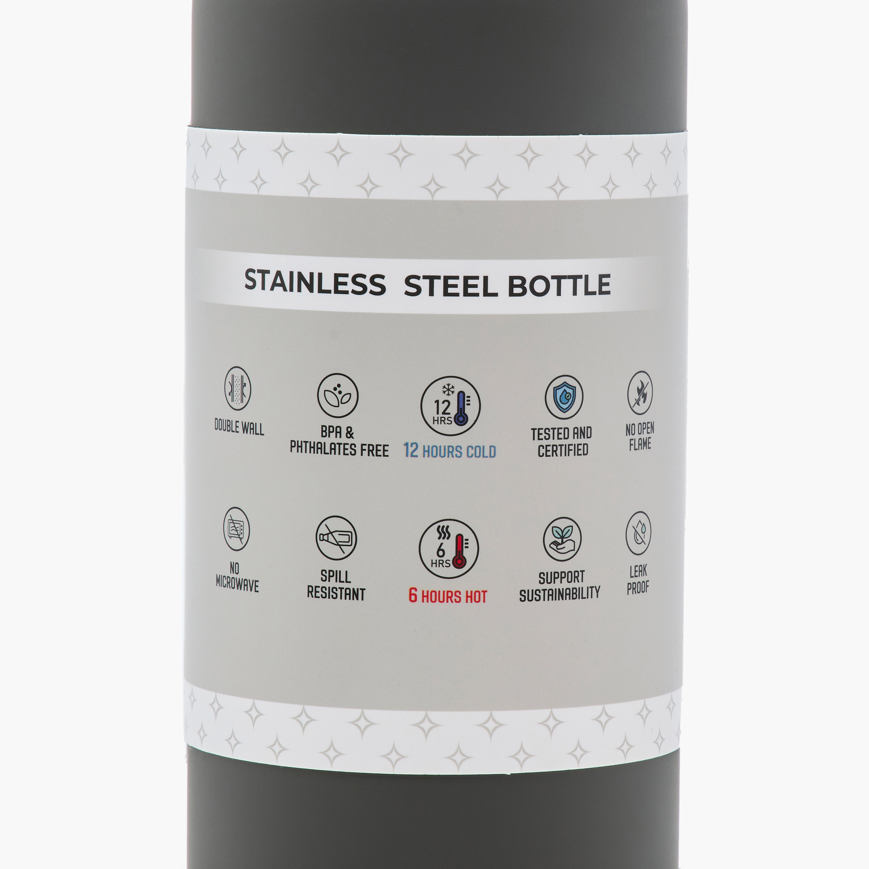 قارورة ماء ستانلس ستيل معزولة بتصميم جرافيك من جونيورز  - 500 مل-school-waterbottles-image-1