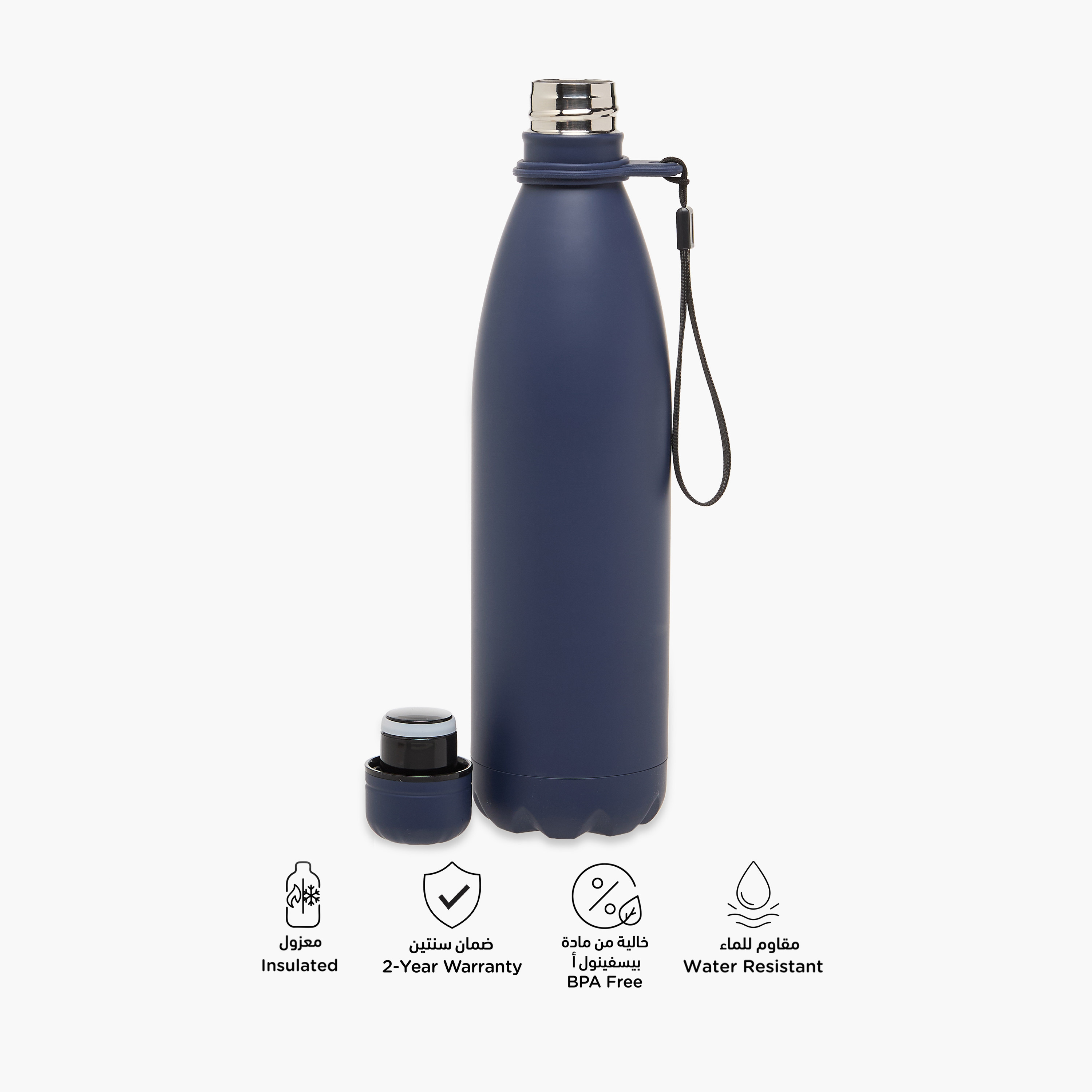 Juniors Solid Stainless Steel Water Bottle with Insulation – 500 ml-school-waterbottles-image-3