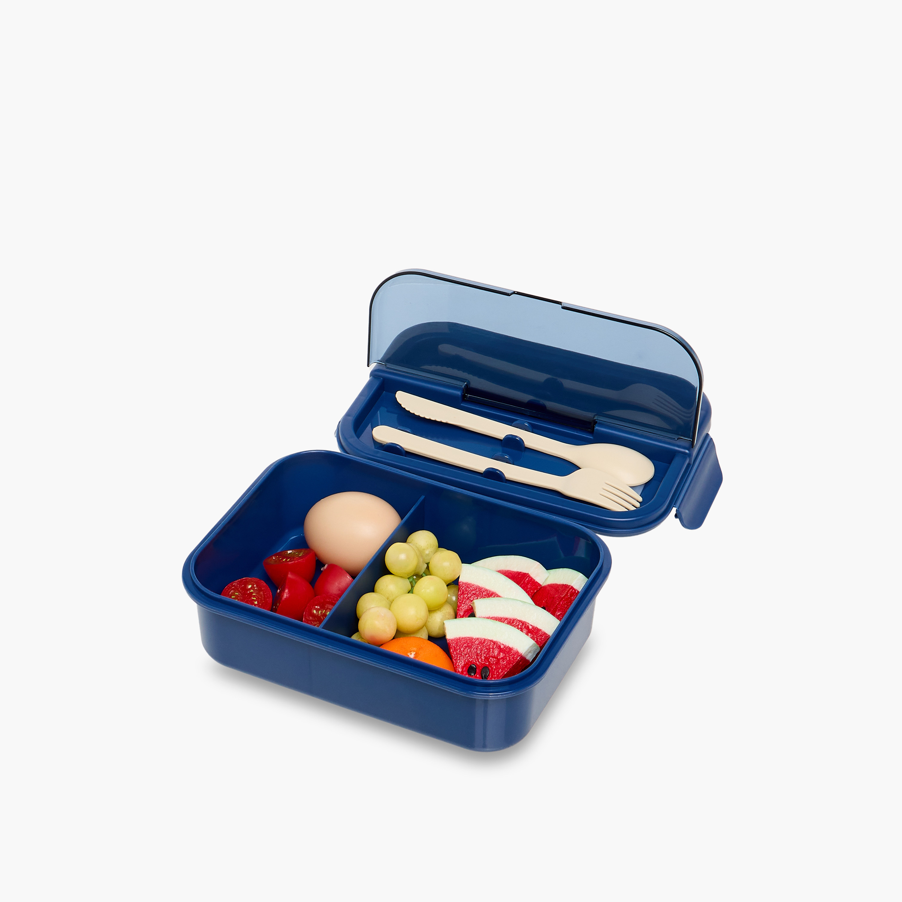 صندوق غداء سادة مع أدوات مائدة ومشبك إغلاق من جونيورز-school-lunchessentials-lunchboxes-image-1