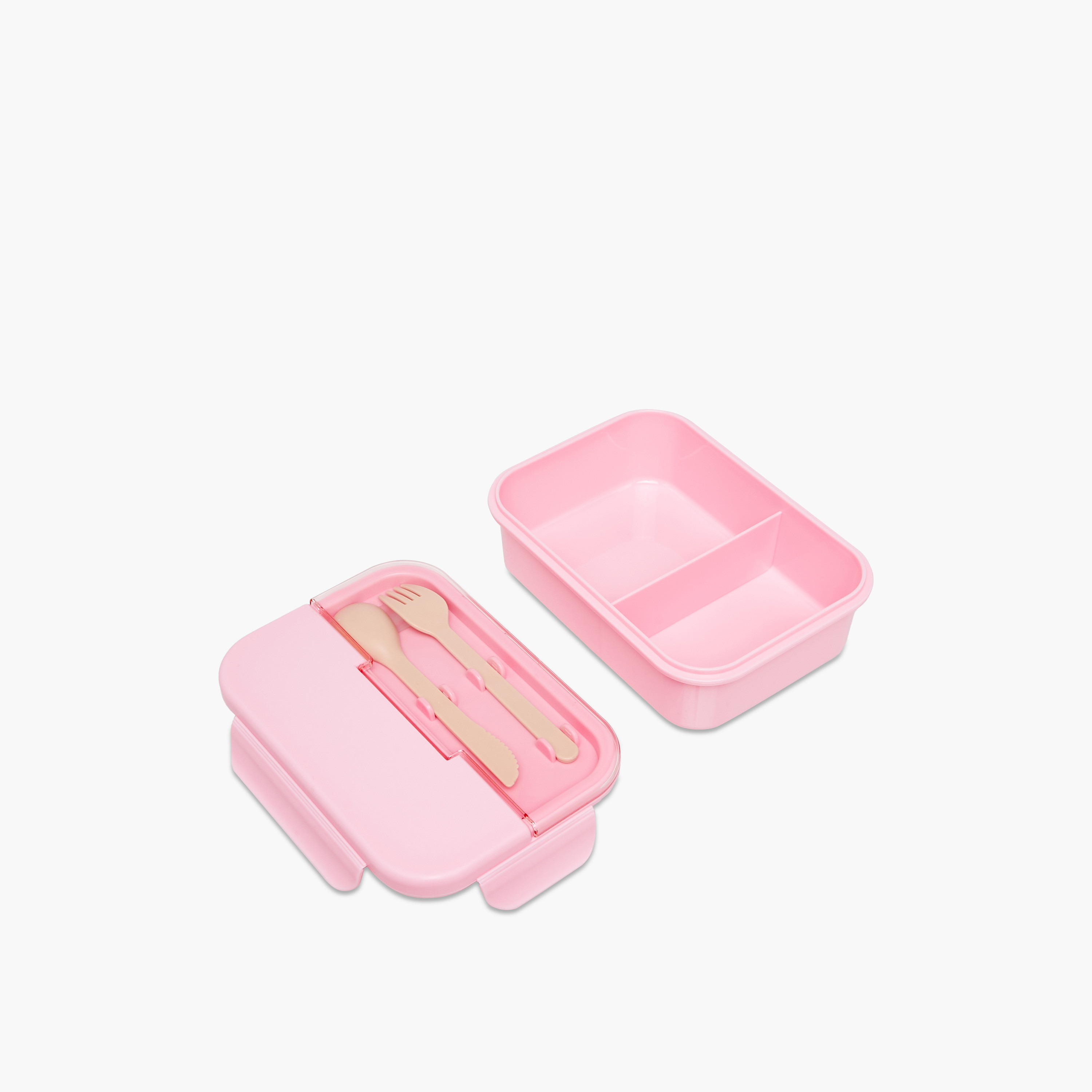 Juniors Solid Lunchbox with Cutlery and Clip Lock Closure-school-lunchessentials-lunchboxes-image-3