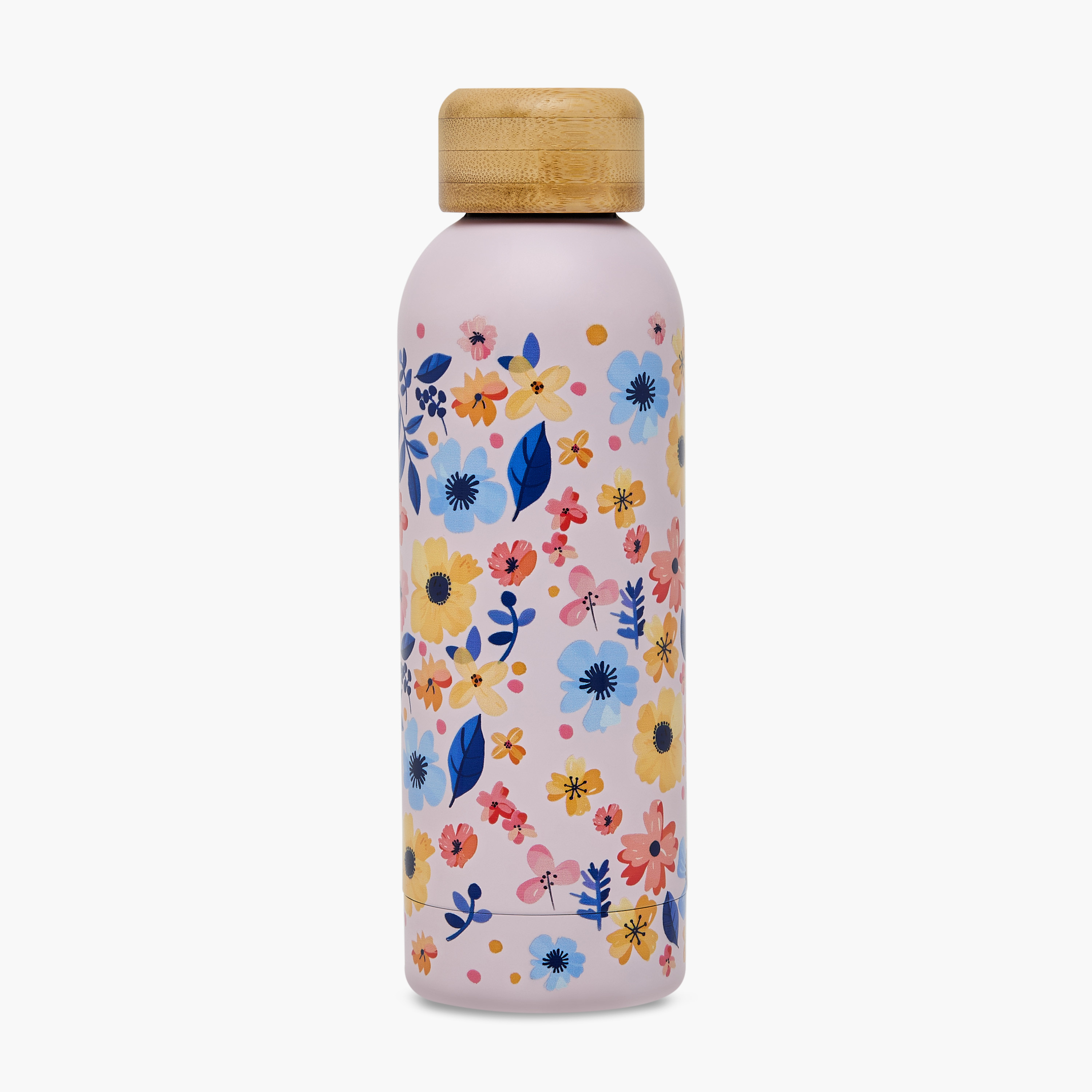 Juniors Floral Stainless Steel Water Bottle with Insulation – 500 ml-school-waterbottles-image-1