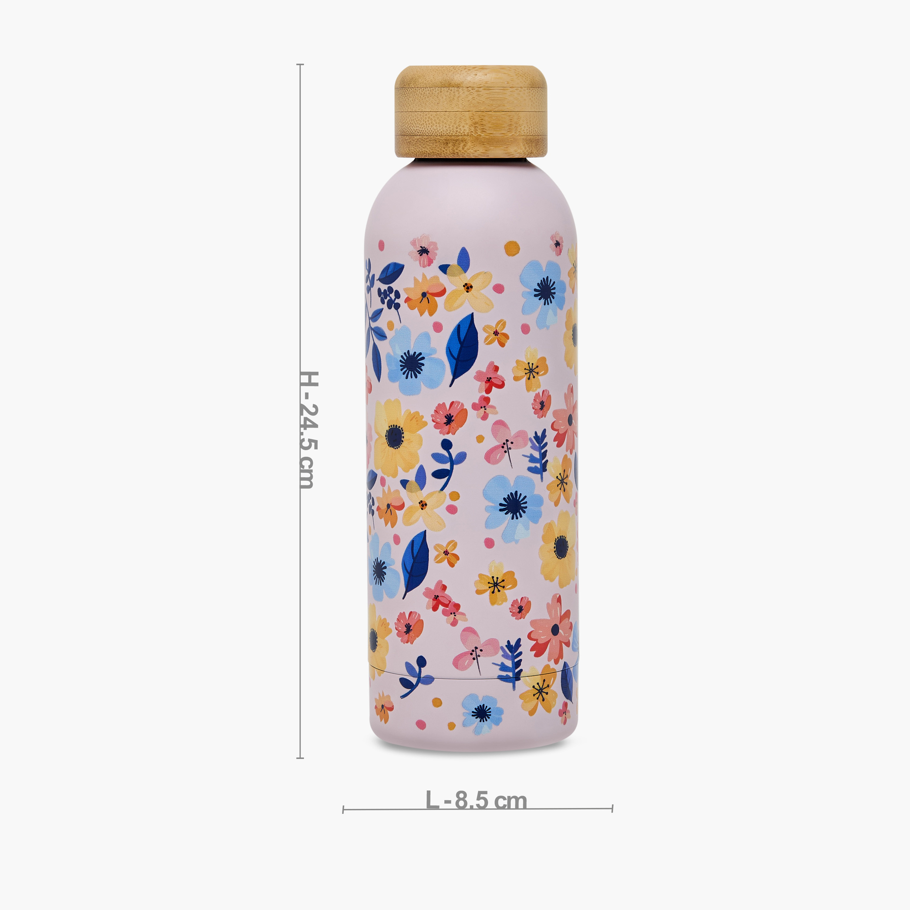 Juniors Floral Stainless Steel Water Bottle with Insulation – 500 ml-school-waterbottles-image-2