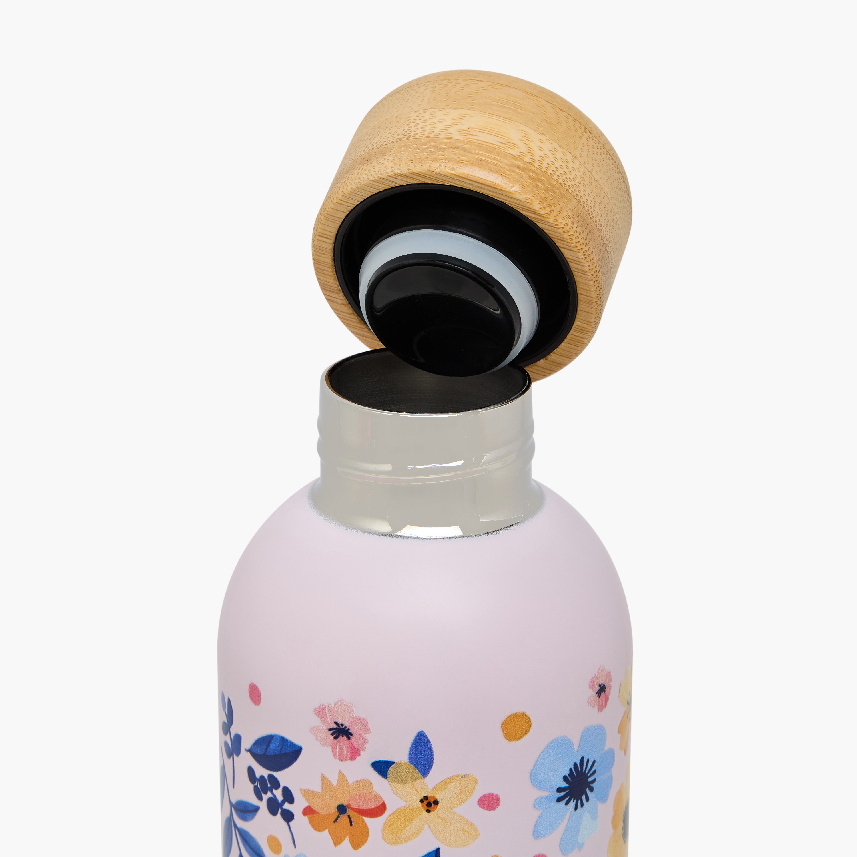 Juniors Floral Stainless Steel Water Bottle with Insulation – 500 ml-school-waterbottles-image-6