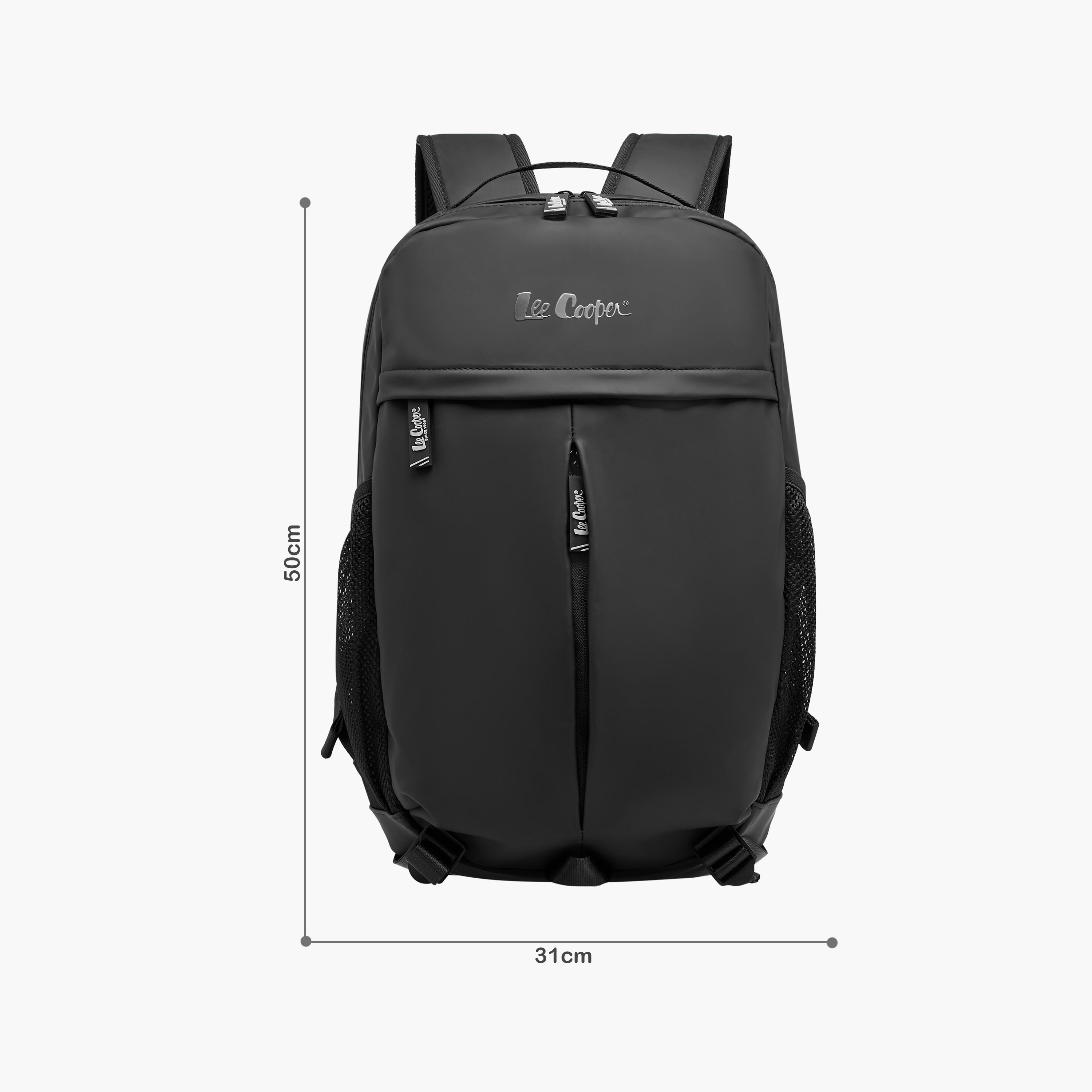شنطة ظهر سادة بأحزمة قابلة للتعديل وسحاب إغلاق من لي كوبر - 14x31x50 سم-women-bagsandwallets-backpacks-image-2