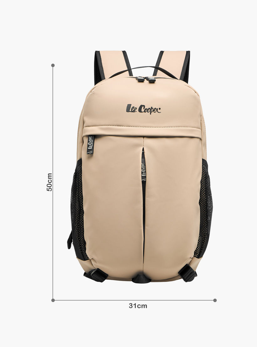 شنطة ظهر سادة بأحزمة قابلة للتعديل وسحاب إغلاق من لي كوبر - 14x31x50 سم-women-bagsandwallets-backpacks-image-2