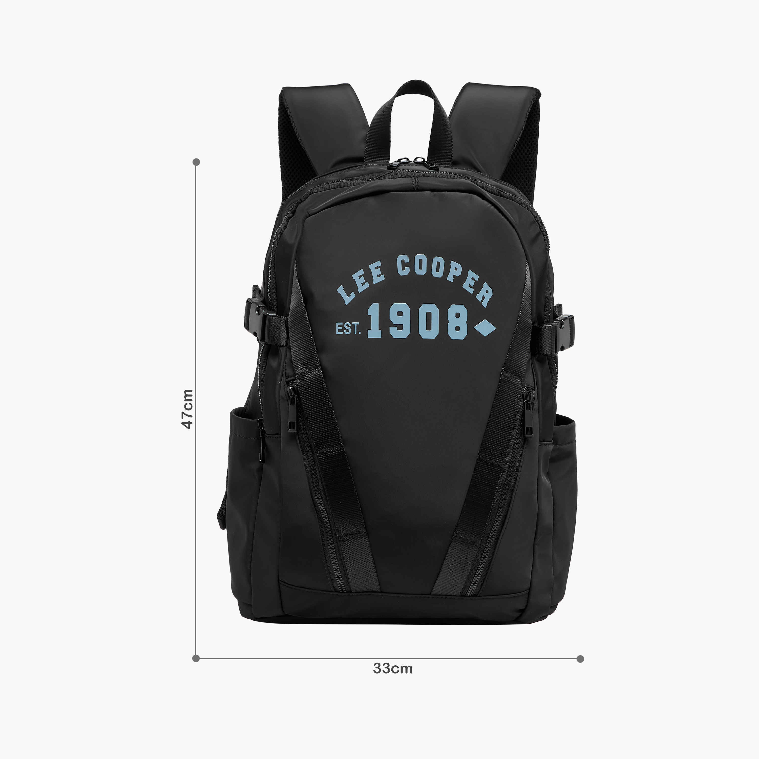 شنطة ظهر بطبعات وأحزمة قابلة للتعديل وسحاب إغلاق من لي كوبر - 16xX33X47 سم-travel-luggagesandbags-backpacks-image-2