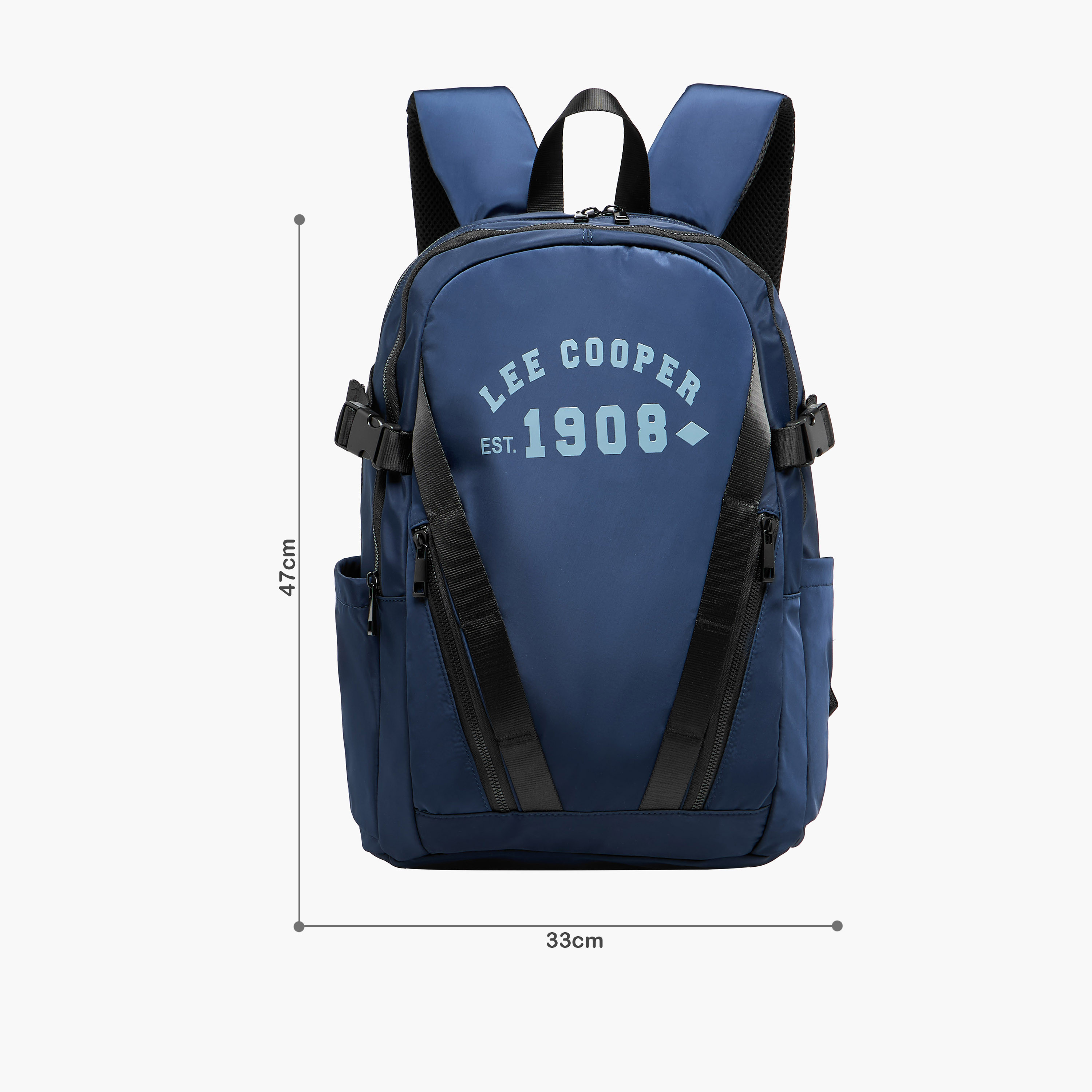 شنطة ظهر بطبعات وأحزمة قابلة للتعديل وسحاب إغلاق من لي كوبر - 16xX33X47 سم-travel-luggagesandbags-backpacks-image-2