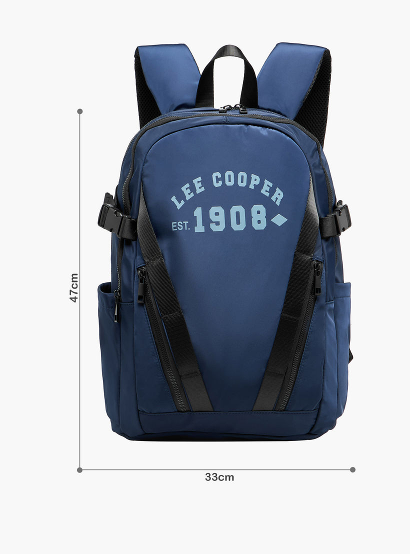 شنطة ظهر بطبعات وأحزمة قابلة للتعديل وسحاب إغلاق من لي كوبر - 16xX33X47 سم-travel-luggagesandbags-backpacks-image-2
