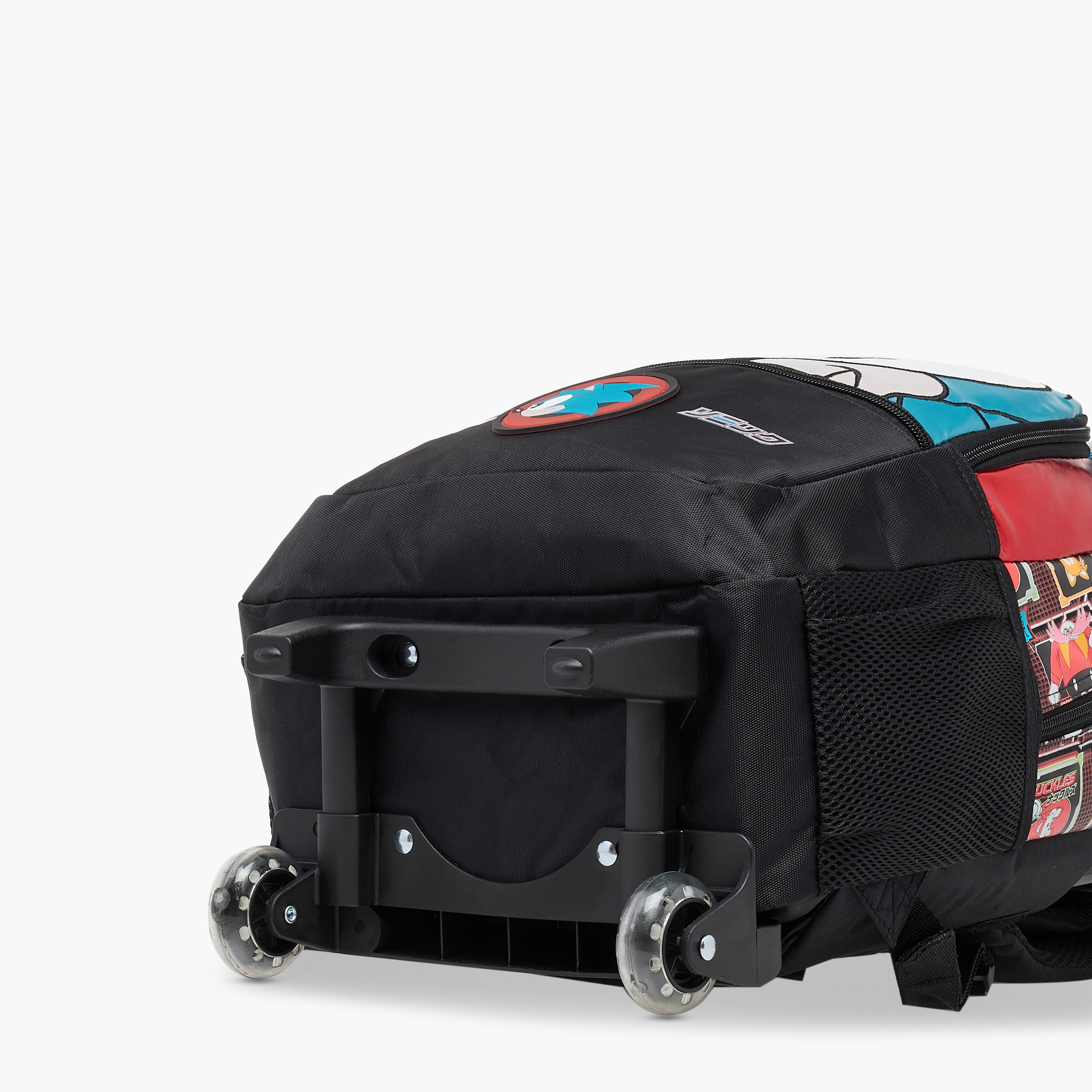شنطة ظهر ترولي بمقبض قابل للسحب وسحاب إغلاق وطبعات سونيك - 16 بوصة-school-bagsandbackpacks-trolleybags-image-15