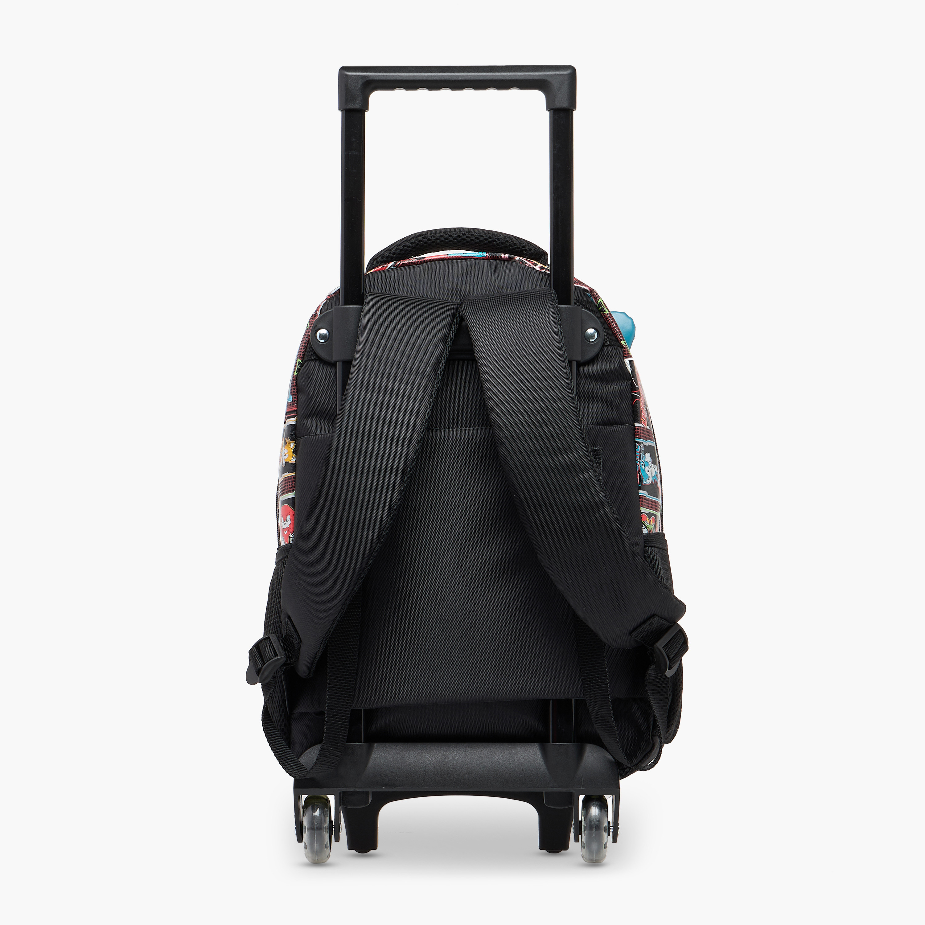 شنطة ظهر ترولي بمقبض قابل للسحب وسحاب إغلاق وطبعات سونيك - 16 بوصة-school-bagsandbackpacks-trolleybags-image-7