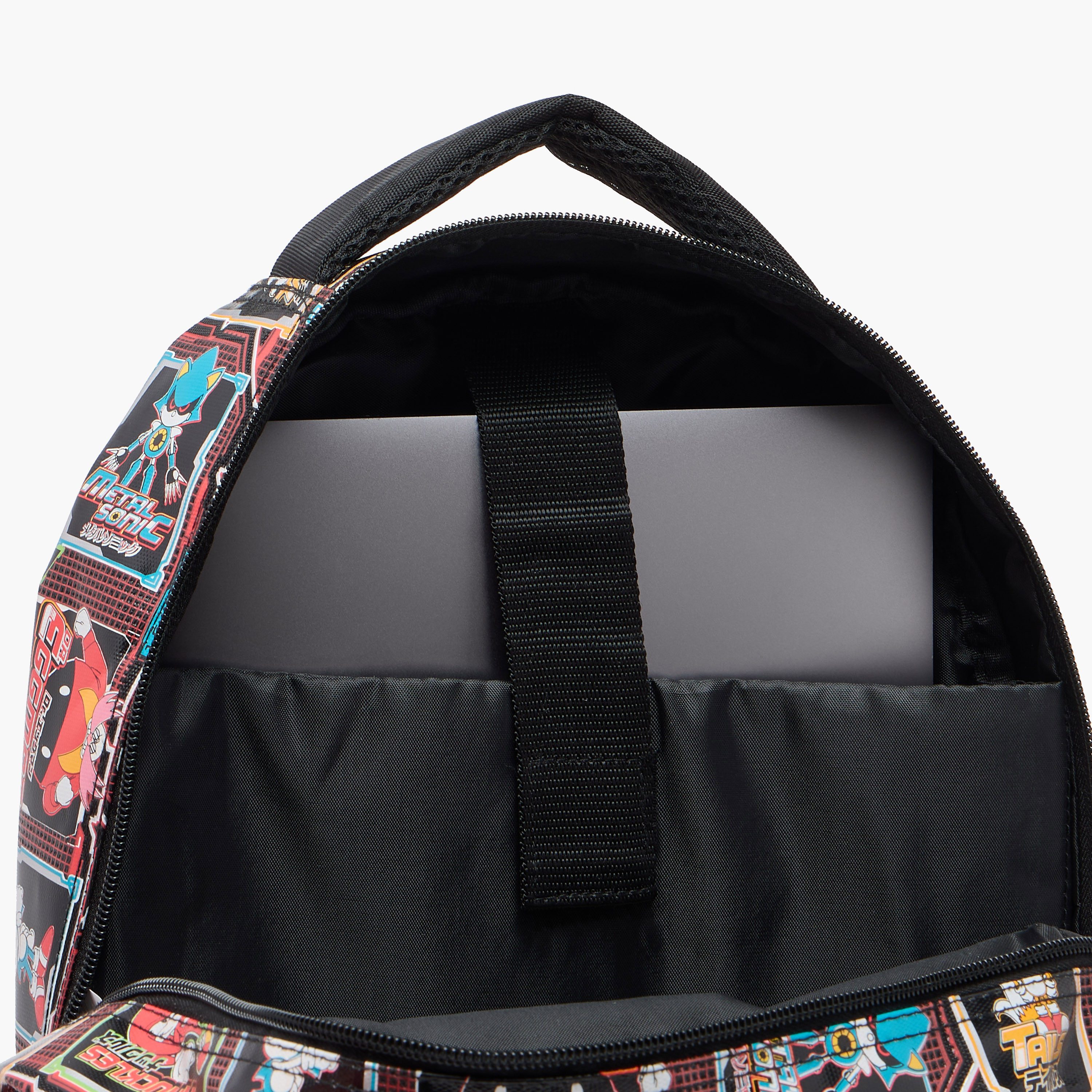 Sonic the Hedgehog Print Backpack with Adjustable Shoulder Straps - 16 inches-school-bagsandbackpacks-backpacks-image-10