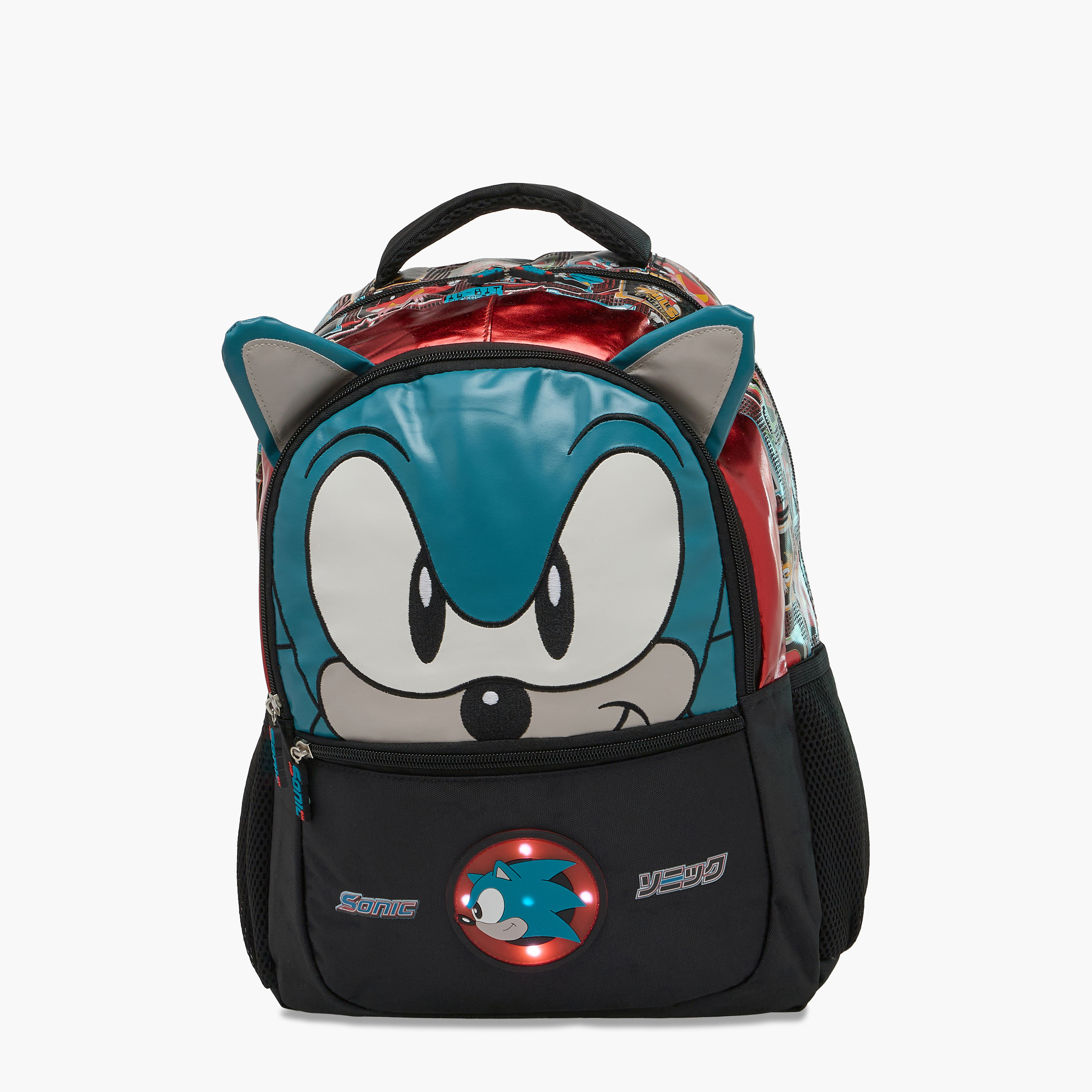 Sonic the Hedgehog Print Backpack with Adjustable Shoulder Straps - 16 inches-school-bagsandbackpacks-backpacks-image-11