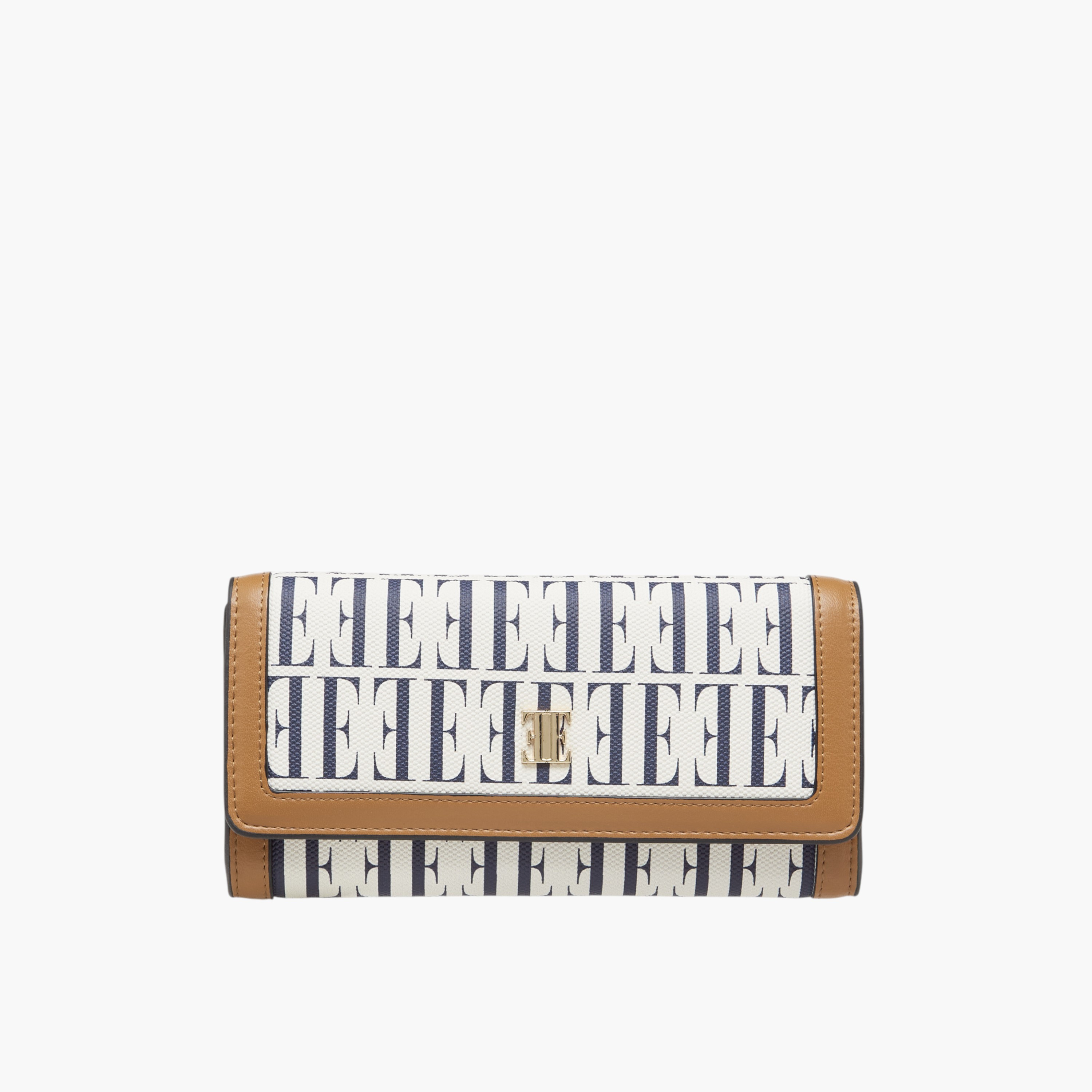 محفظة بزر إغلاق وطبعات مونوجرام من إيل-women-bagsandwallets-wallets-image-1