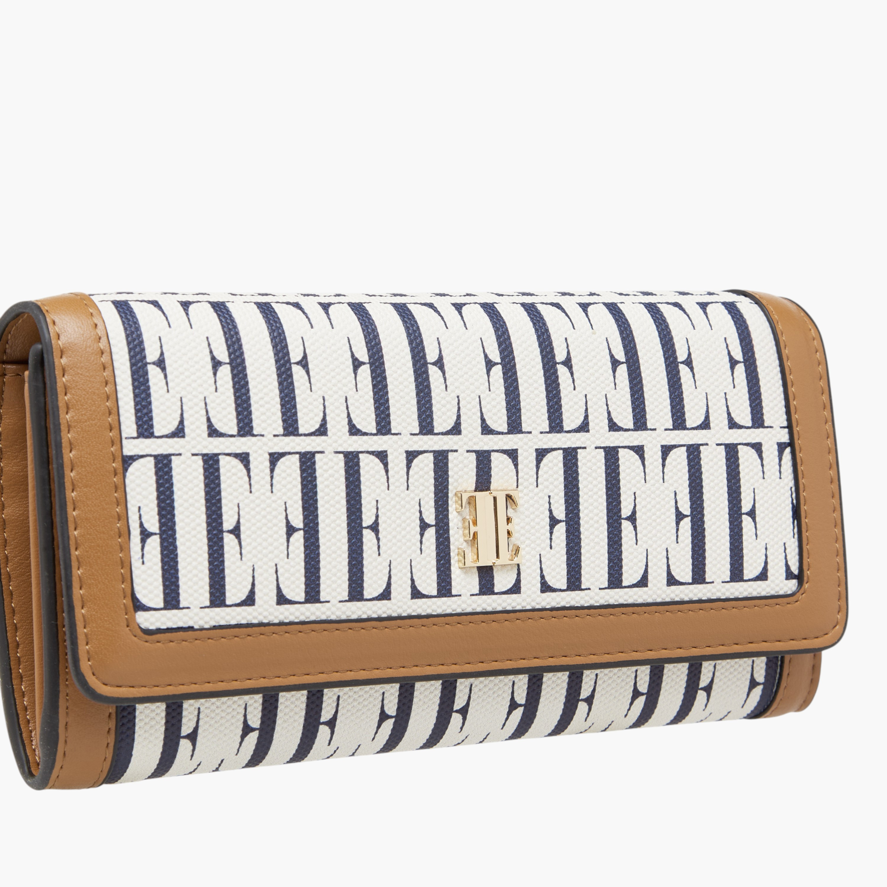 محفظة بزر إغلاق وطبعات مونوجرام من إيل-women-bagsandwallets-wallets-image-3