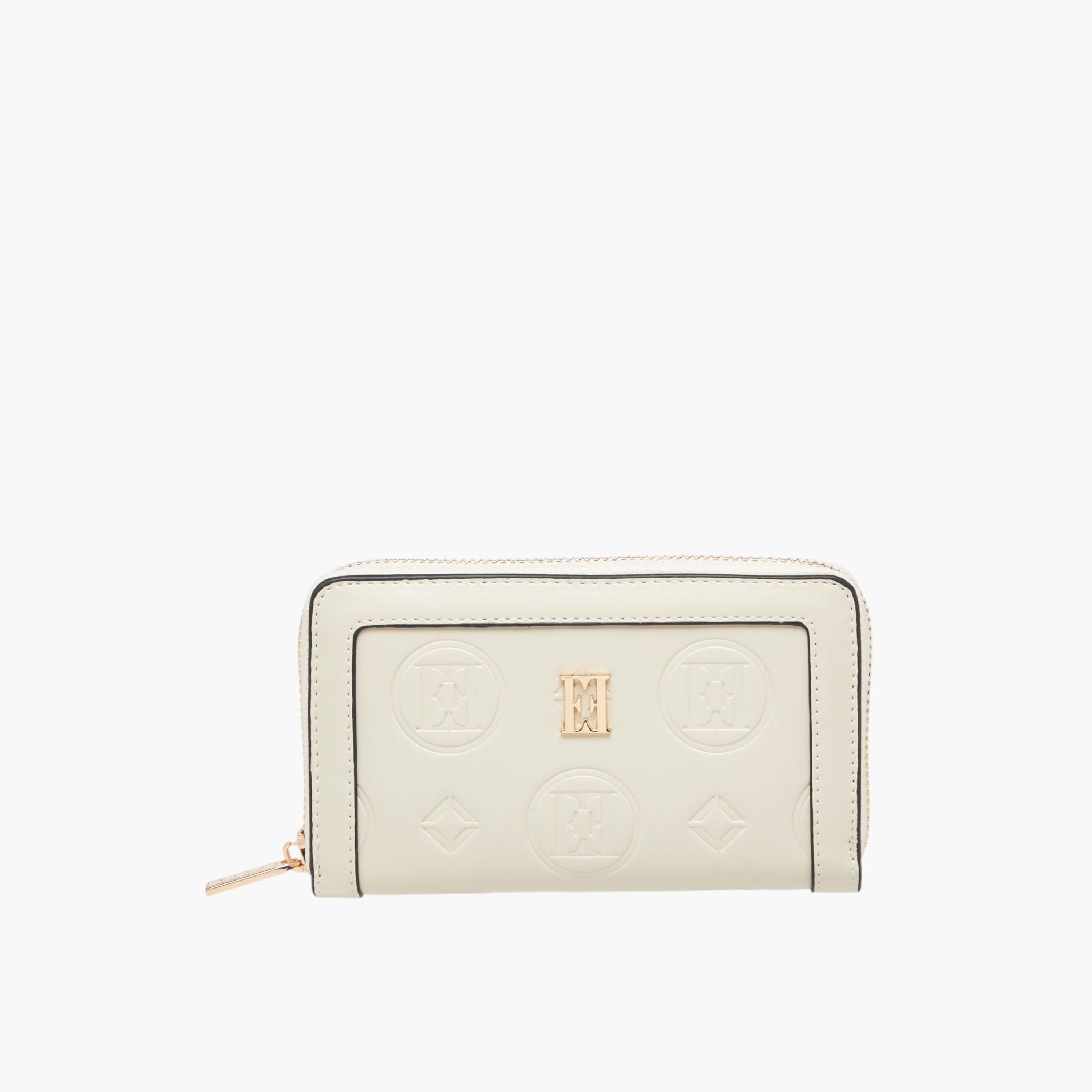 محفظة بسحاب ونقوش مونوجرام من إيل-women-bagsandwallets-wallets-image-1