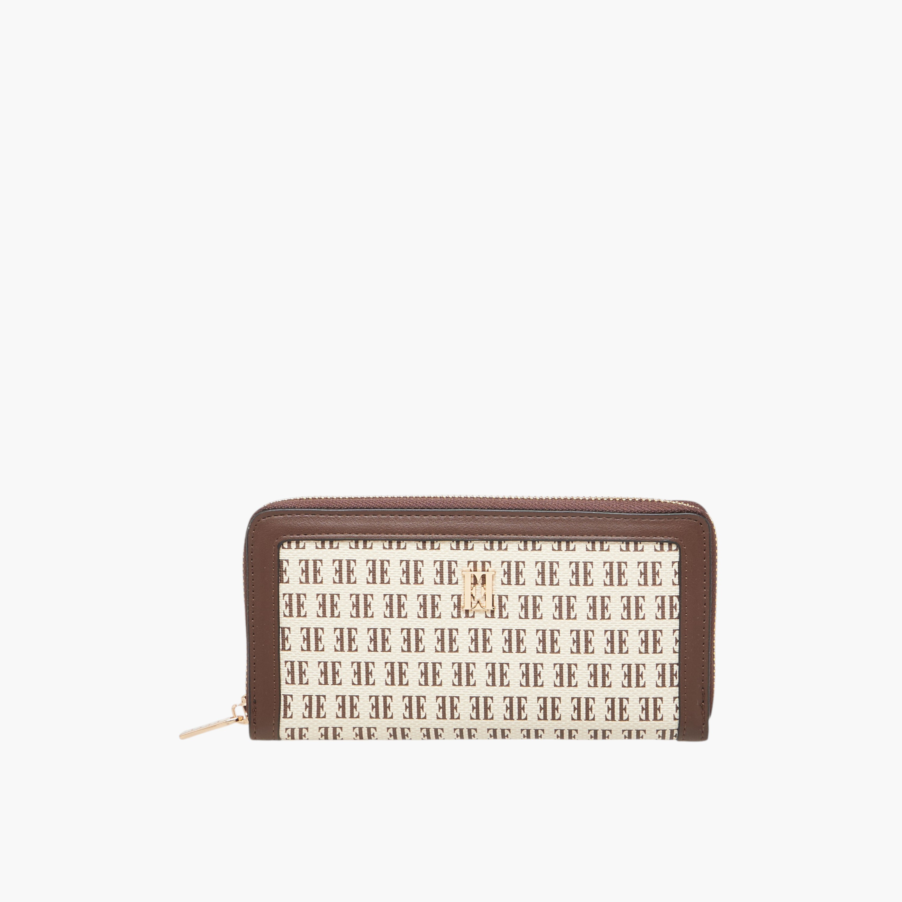 محفظة بسحاب وطبعات مونوجرام من إيل-women-bagsandwallets-wallets-image-1