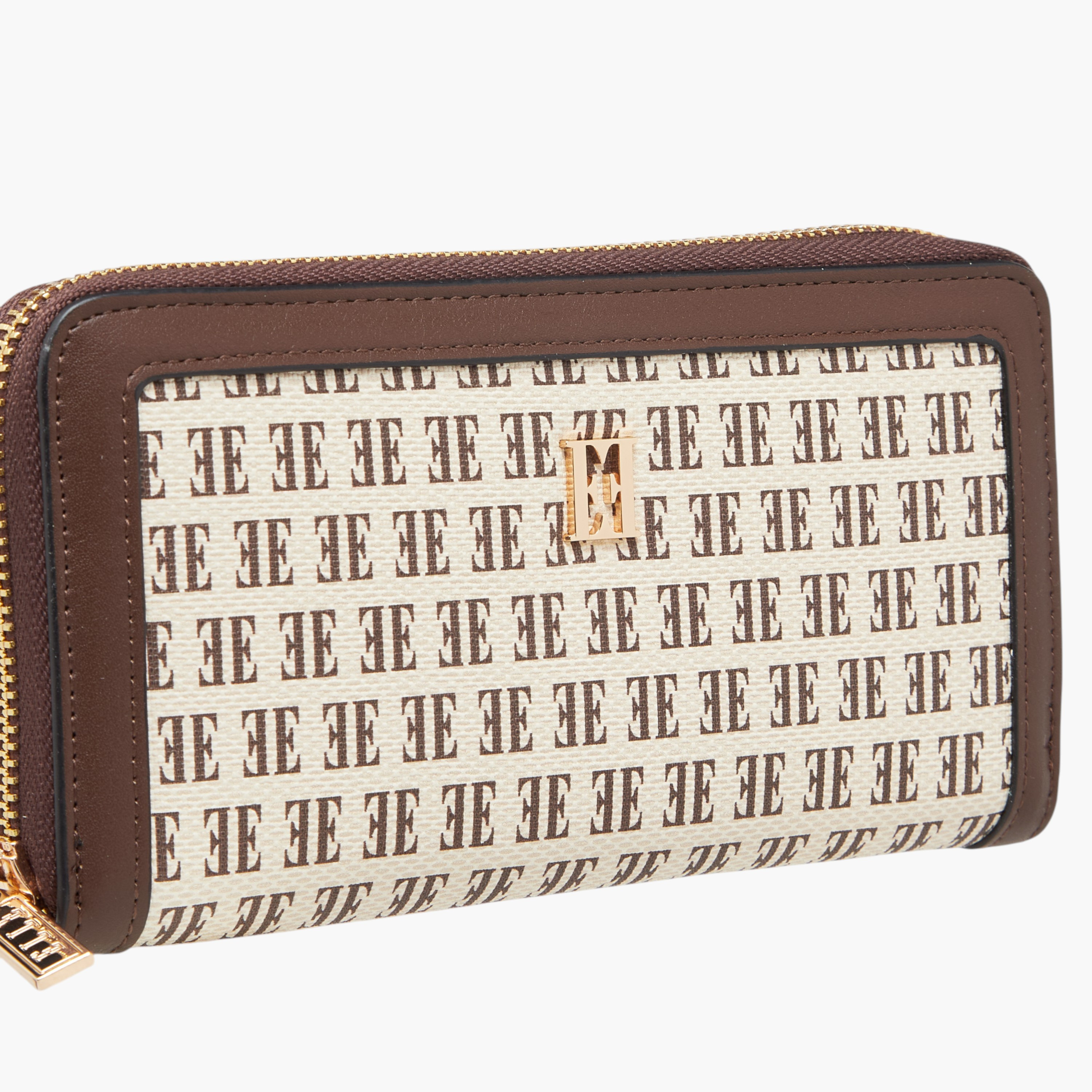 محفظة بسحاب وطبعات مونوجرام من إيل-women-bagsandwallets-wallets-image-3