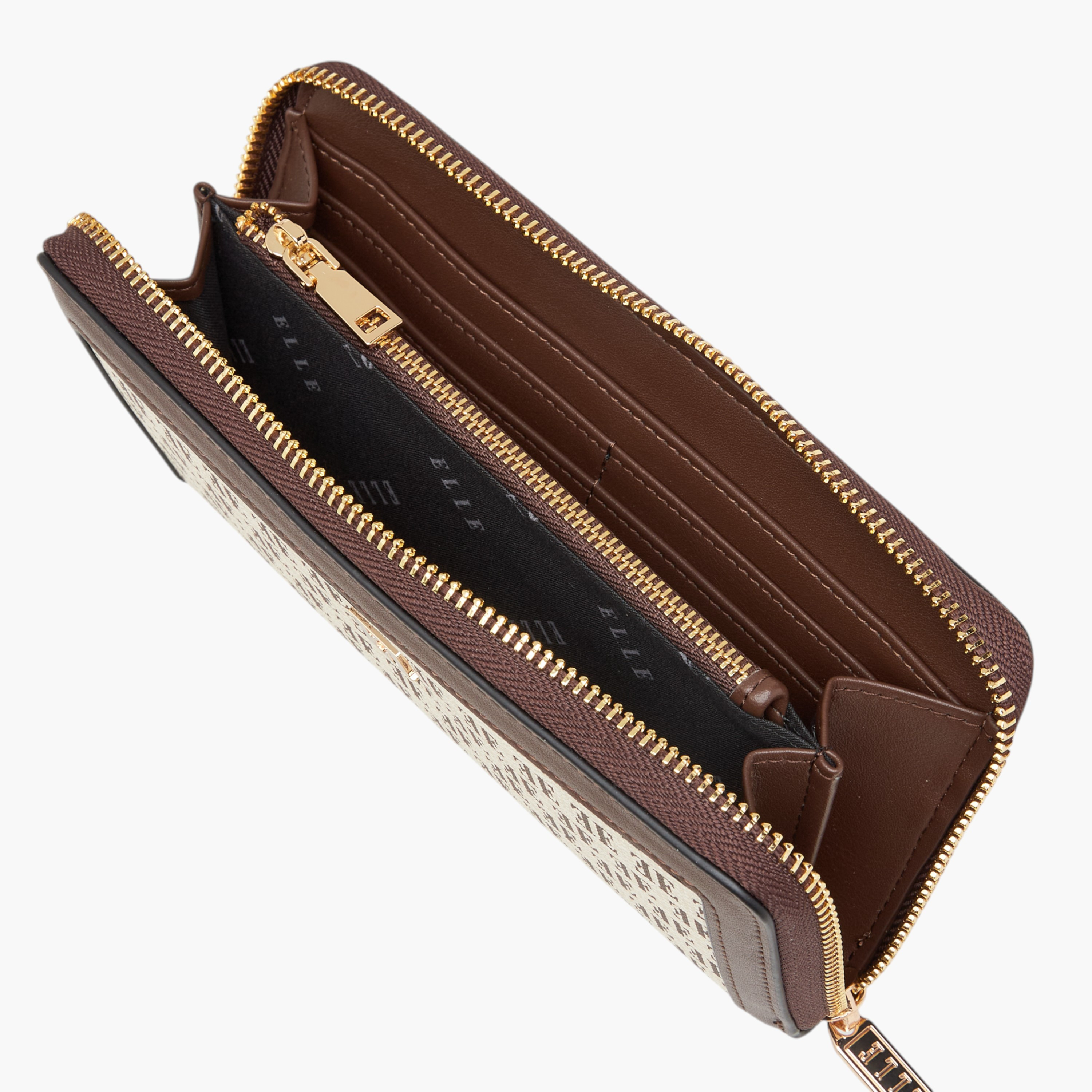 محفظة بسحاب وطبعات مونوجرام من إيل-women-bagsandwallets-wallets-image-5