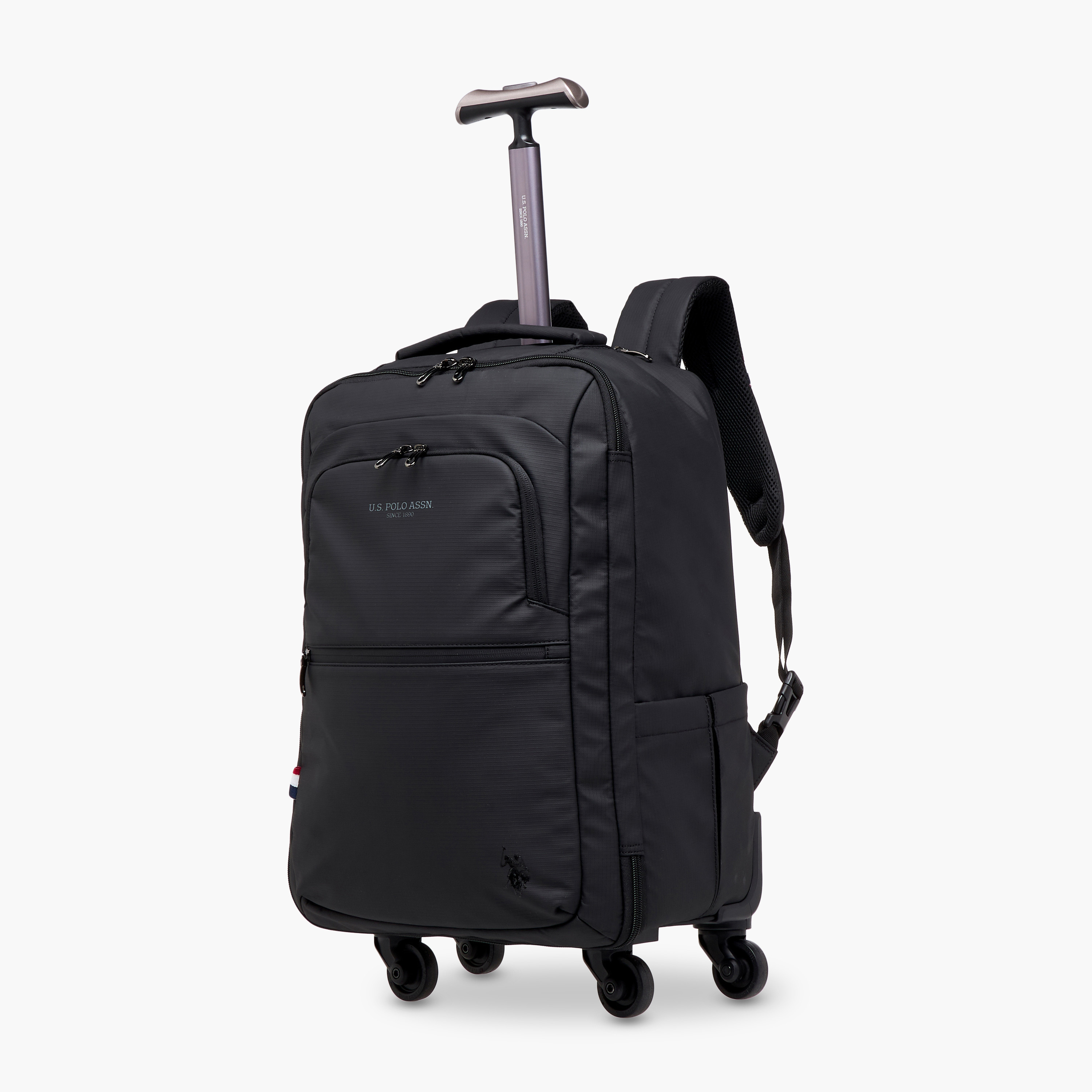 US POLO ASSN. Logo Detail 19-inch Trolley Backpack with Retractable Handle - 60x35x32 cms-school-bagsandbackpacks-trolleybags-image-2