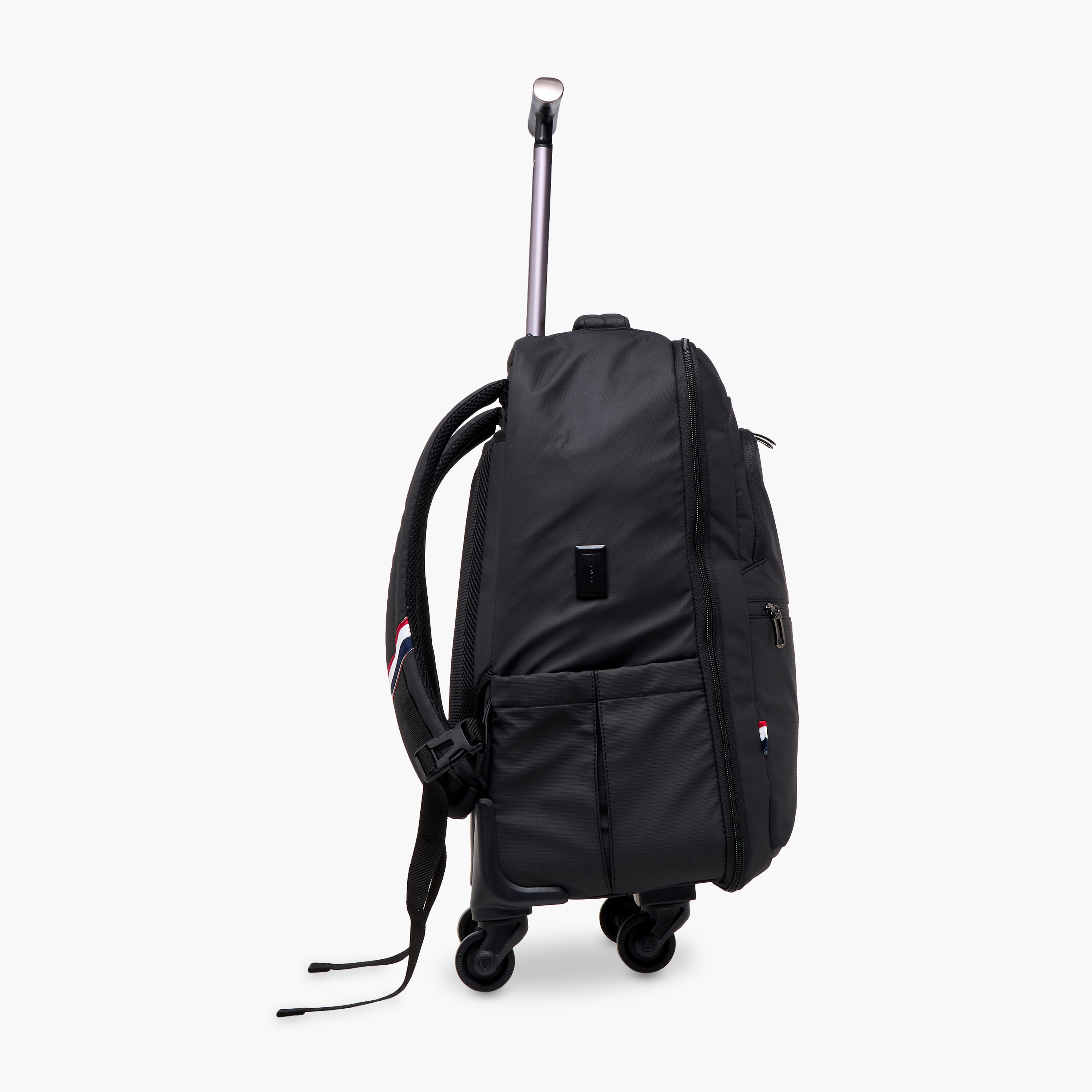 US POLO ASSN. Logo Detail 19-inch Trolley Backpack with Retractable Handle - 60x35x32 cms-school-bagsandbackpacks-trolleybags-image-3
