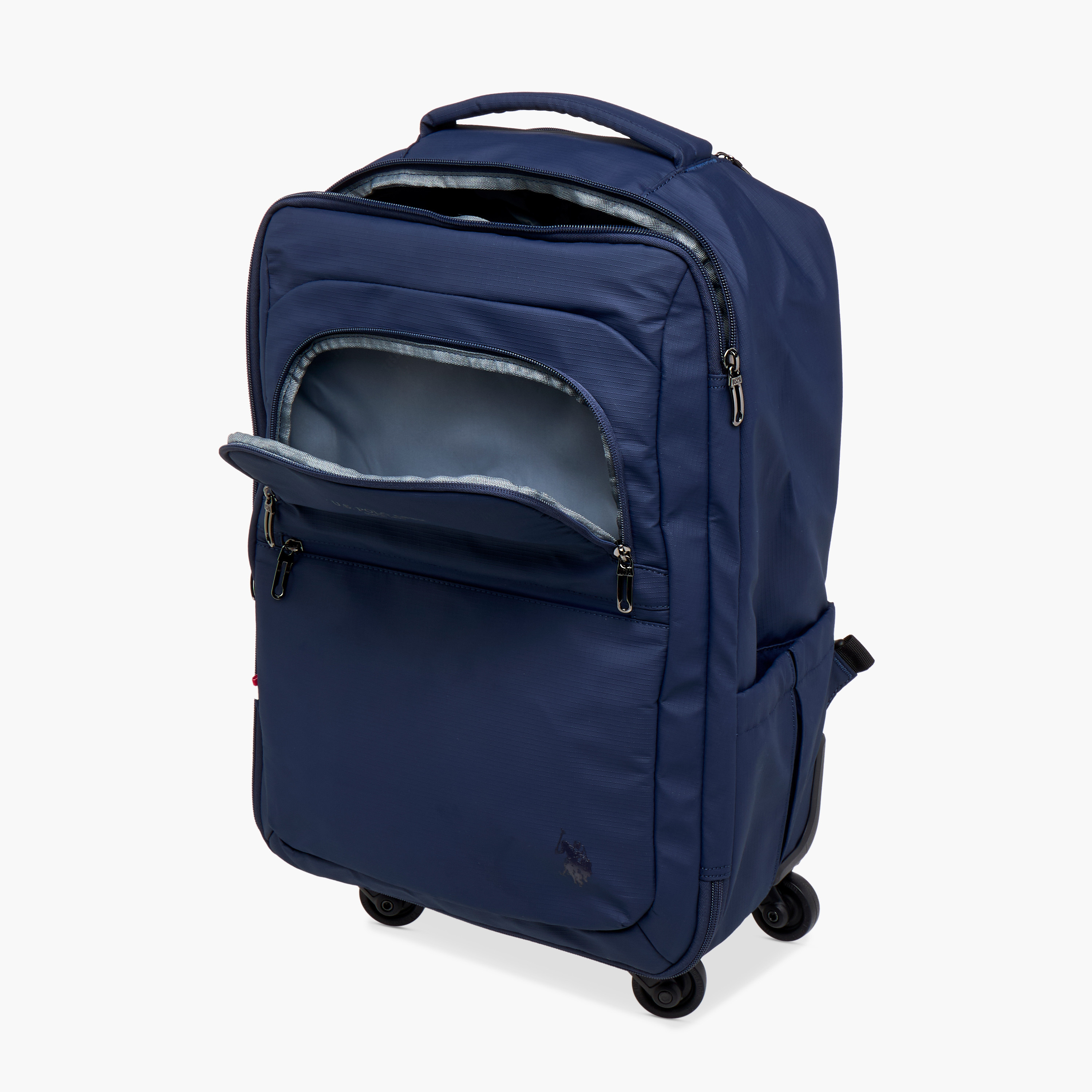US POLO ASSN. Logo Detail 19-inch Trolley Backpack with Retractable Handle - 60x35x32 cms-school-bagsandbackpacks-trolleybags-image-16