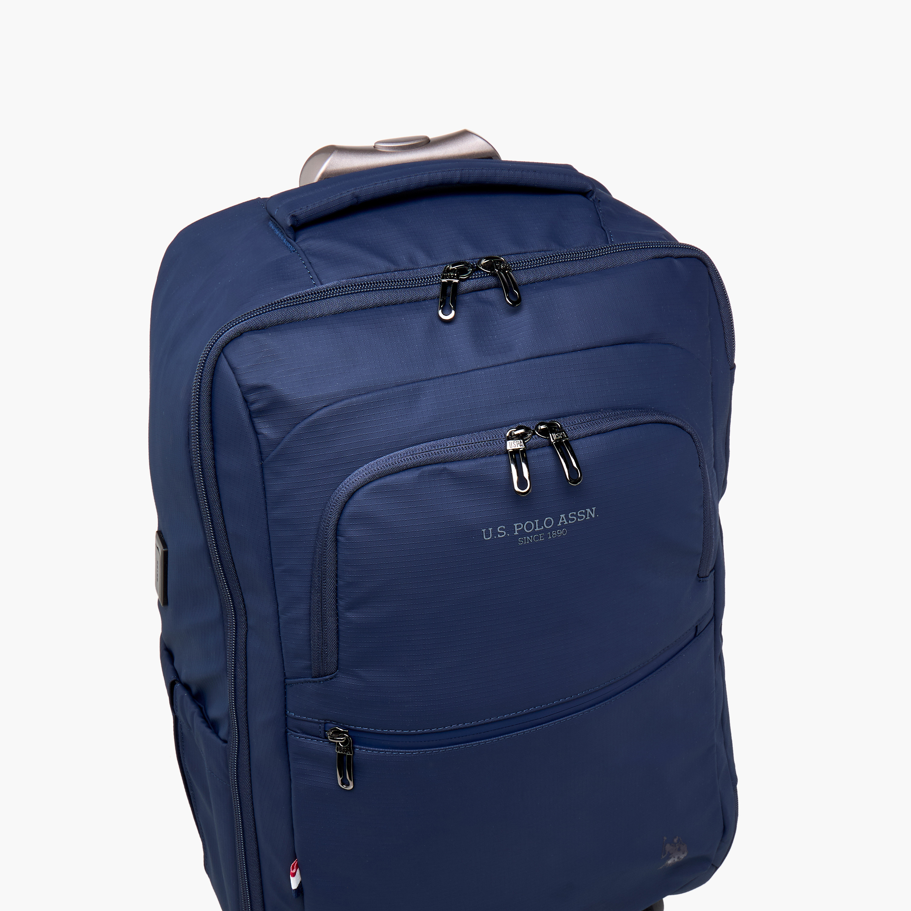 US POLO ASSN. Logo Detail 19-inch Trolley Backpack with Retractable Handle - 60x35x32 cms-school-bagsandbackpacks-trolleybags-image-7