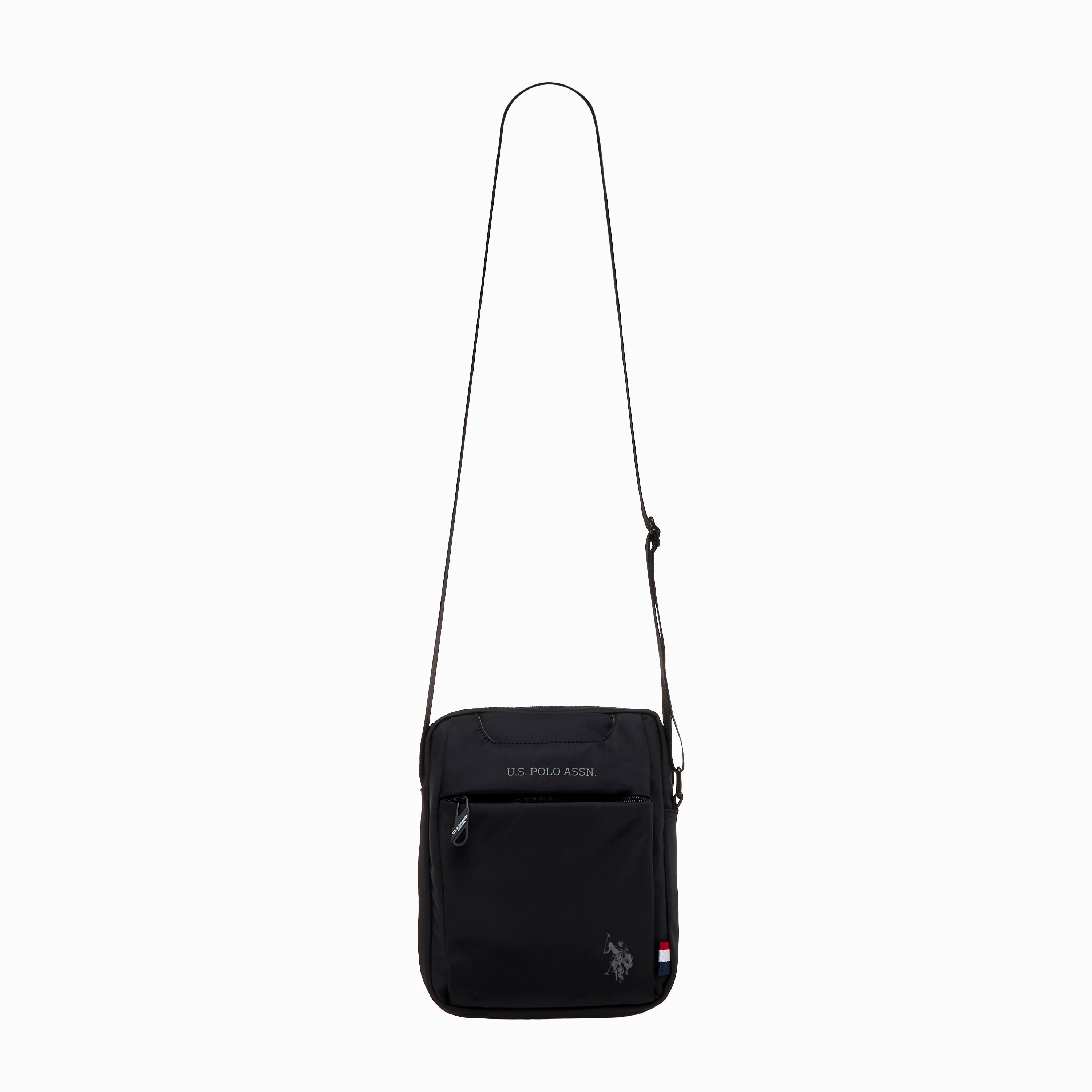 شنطة كروس بودي سادة بسحاب إغلاق وحزام قابل للتعديل من يو إس بولو أسن-women-bagsandwallets-handbags-image-2