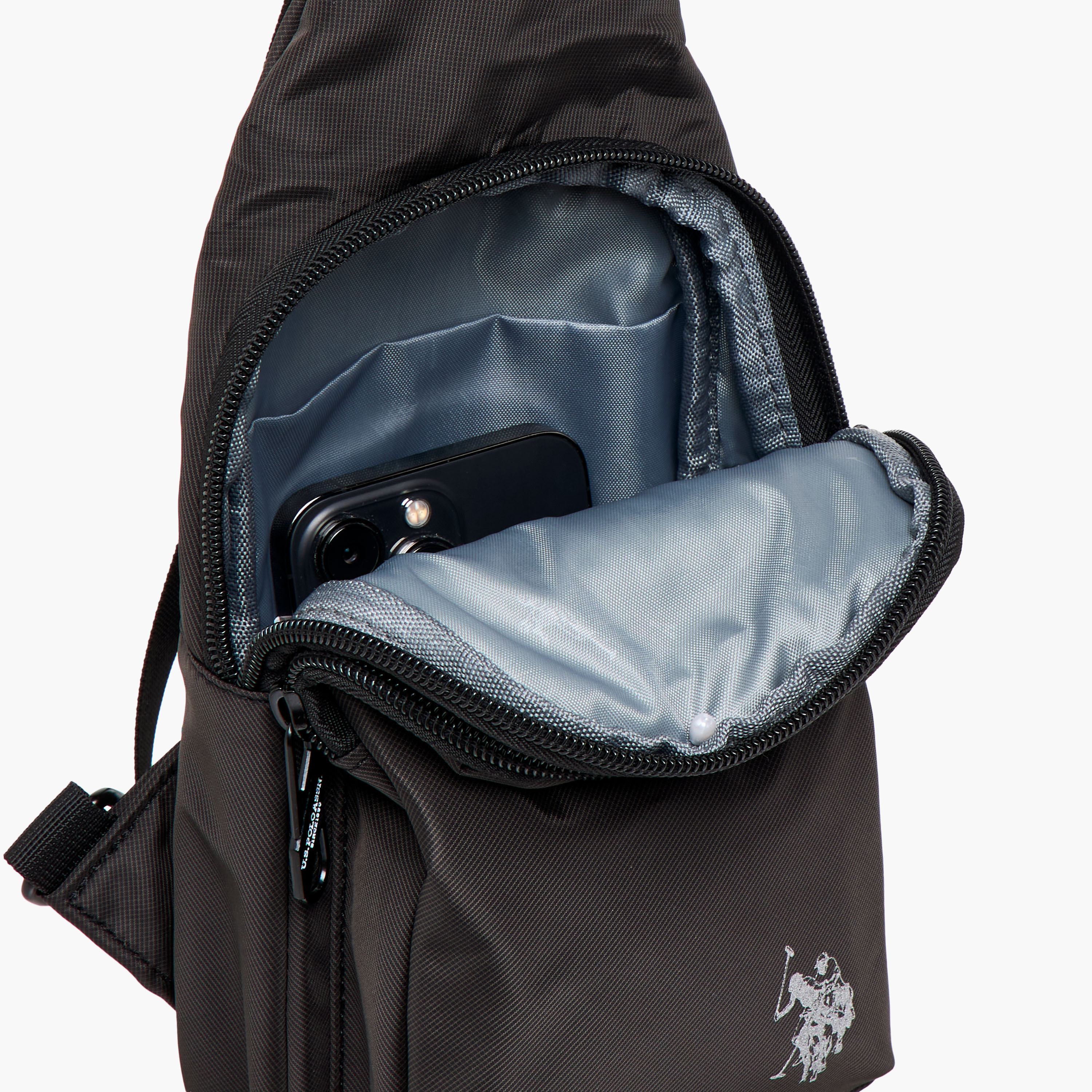 US POLO ASSN. Solid Sling Backpack with Adjustable Strap and Zip Closure - 62x43x28 cms-men-bags-image-9