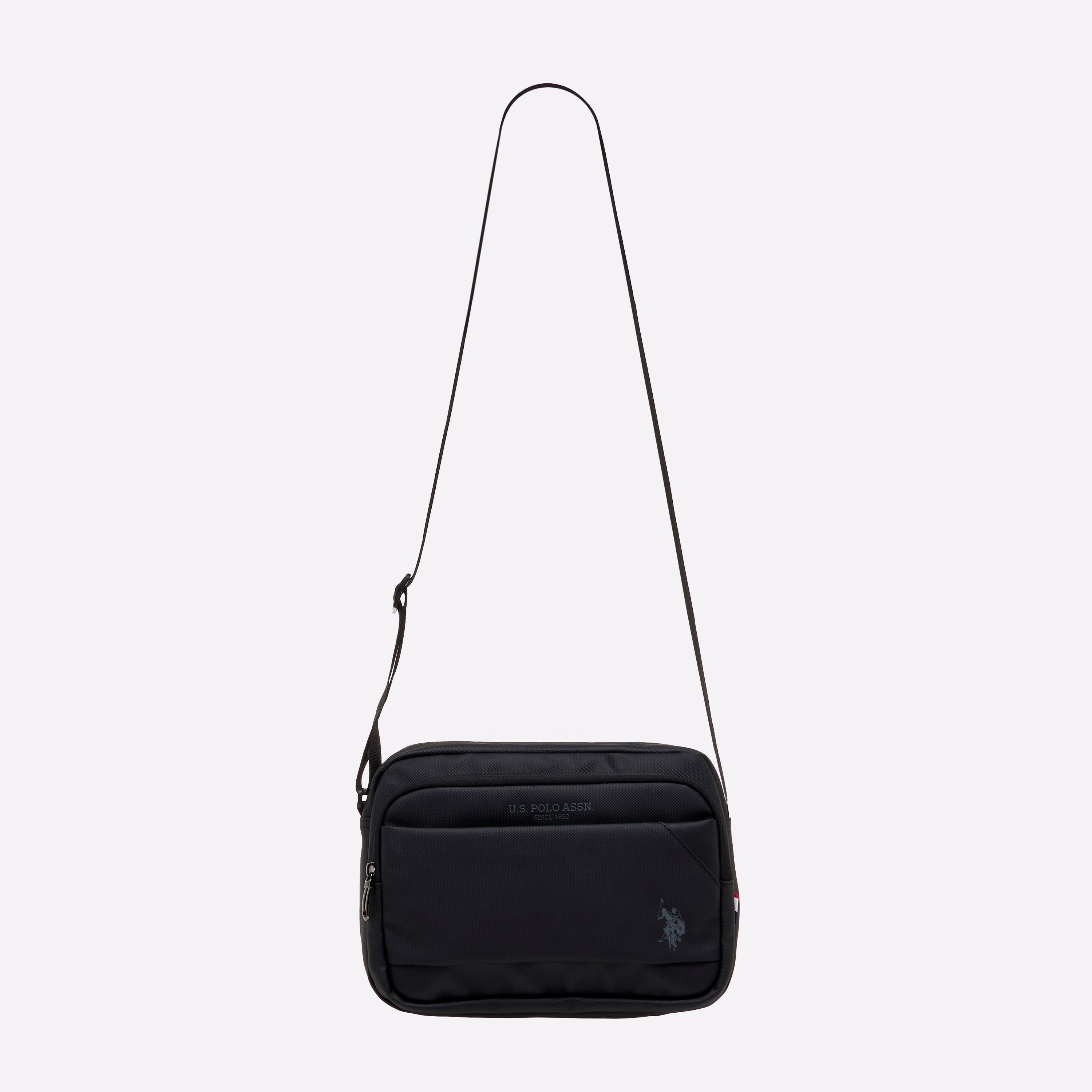 شنطة كروس بودي سادة بحزام قابل للتعديل وسحاب إغلاق من يو إس بولو أسن-women-bagsandwallets-handbags-image-2