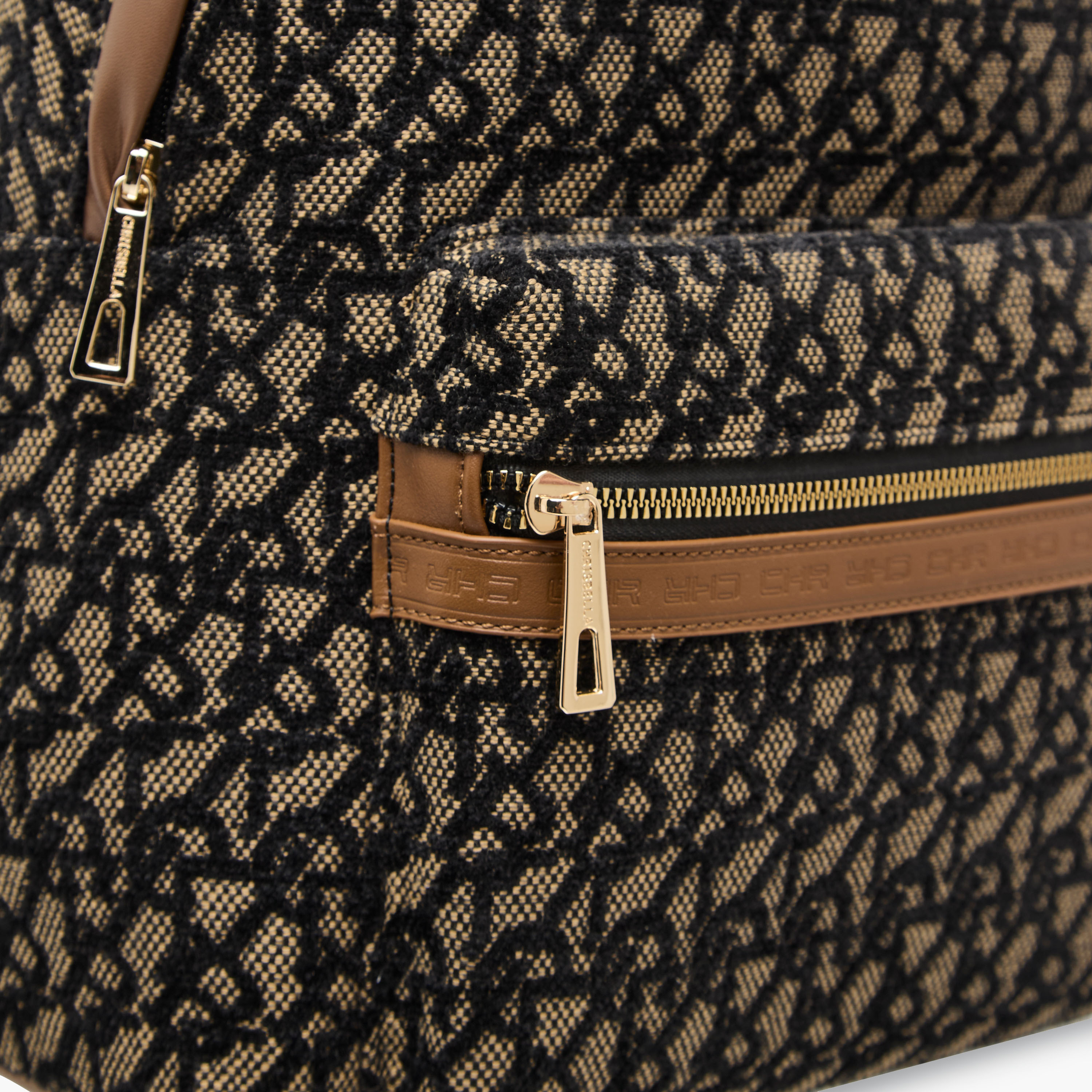 Chrisbella Textured Backpack with Adjustable Straps and Zip Closure - 30x19x36 cms-women-bagsandwallets-backpacks-image-5