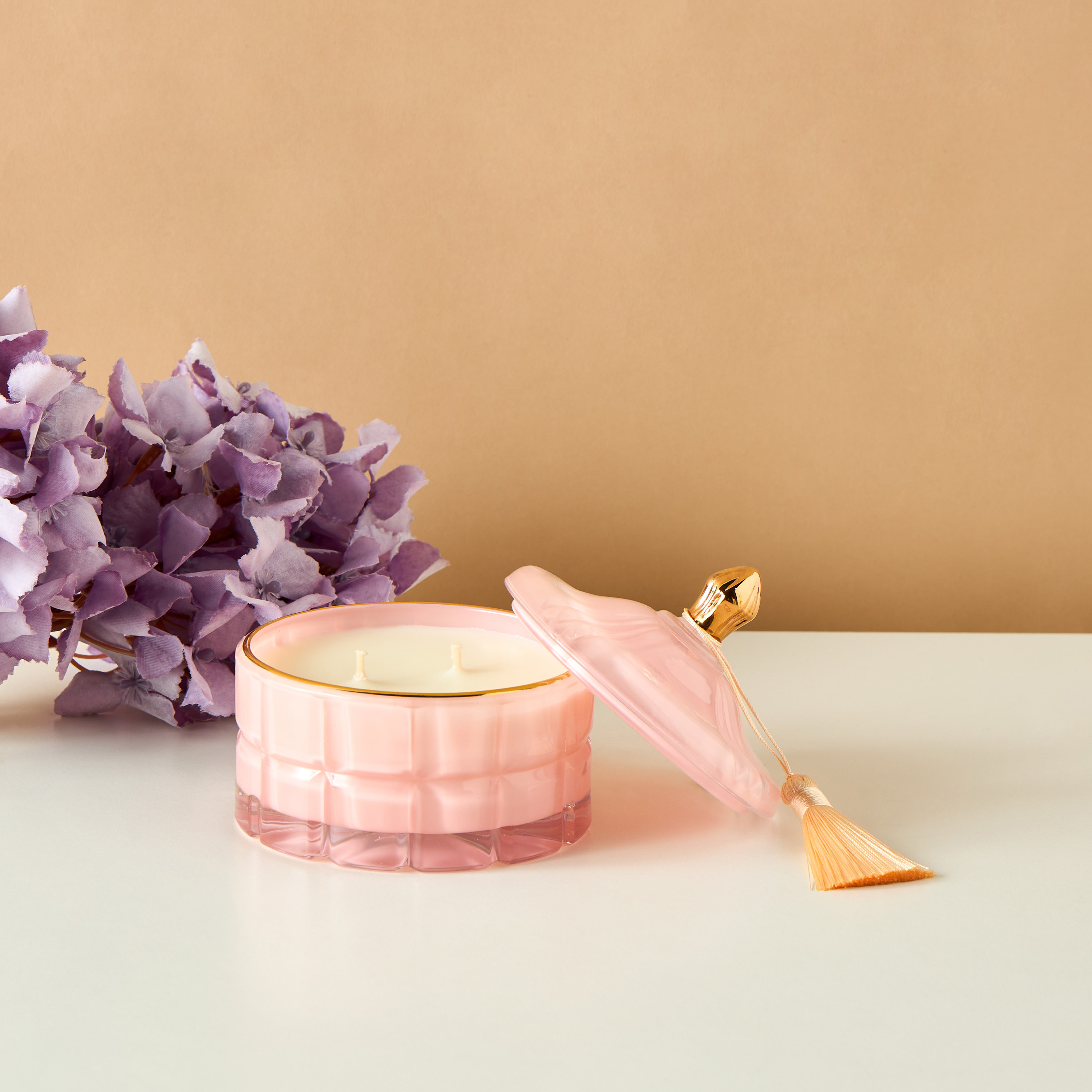 Scented London Pink lotus Scented Jar Candle - 11 cms-household-homefragrance-candles-image-1