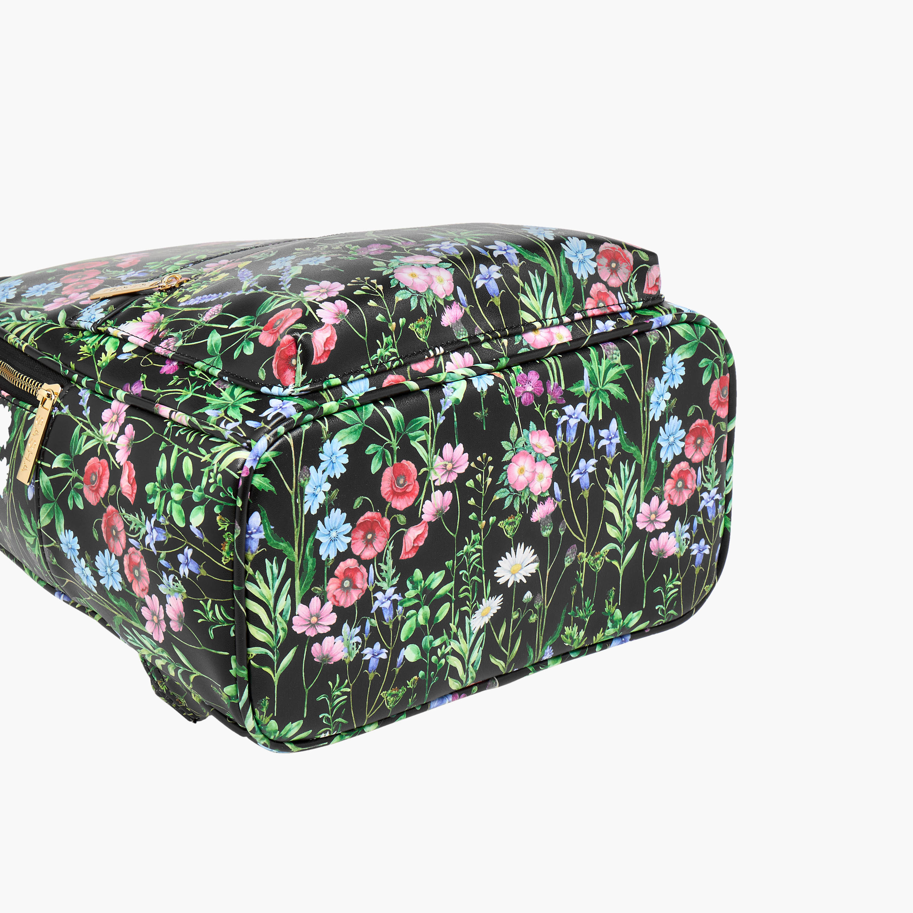 شنطة ظهر بطبعات زهور مع حمّالات قابلة للتعديل وسحّاب إغلاق من ساشا - 26×17×32 سم-women-bagsandwallets-backpacks-image-6