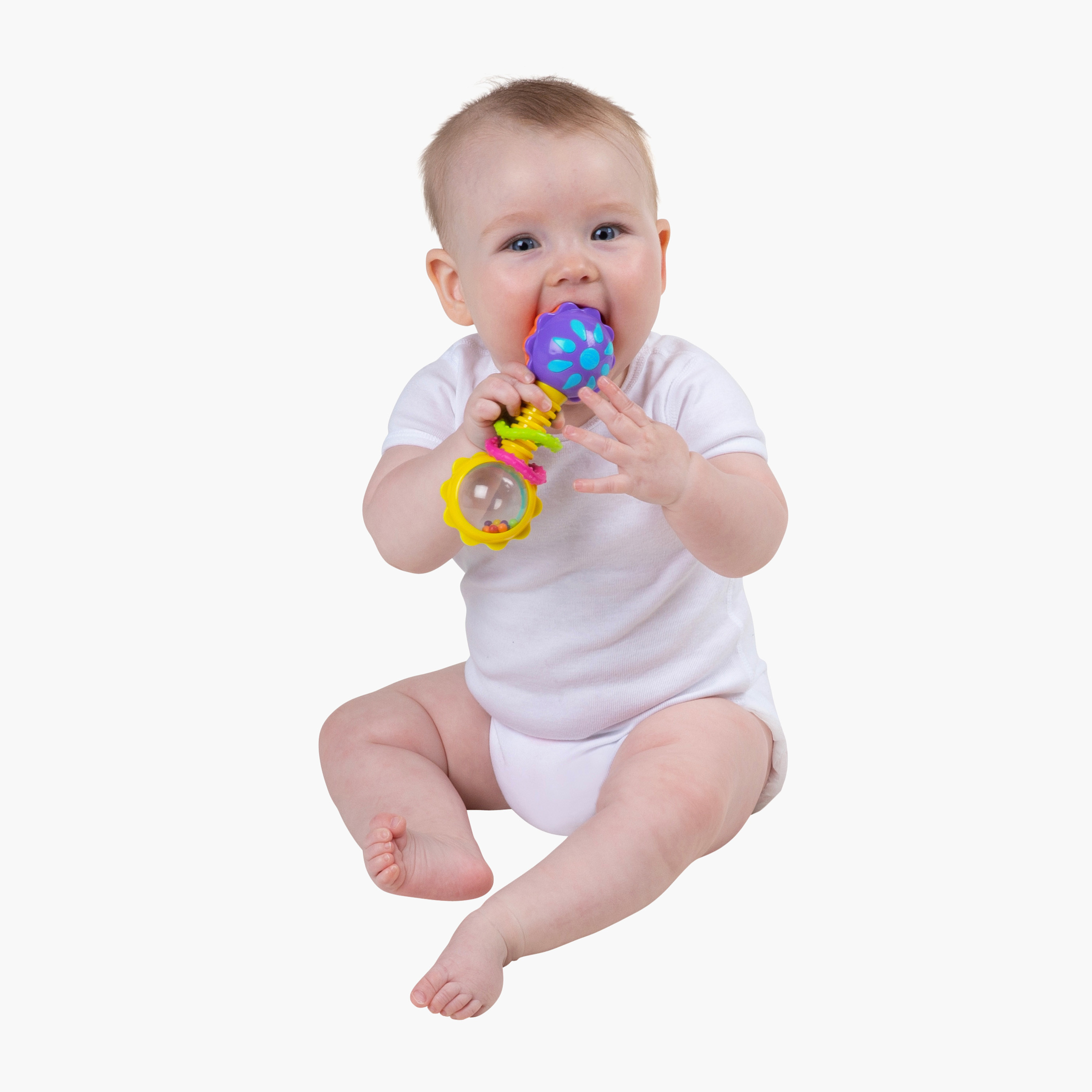 Playgro Assorted Twisting Barbell Rattle Toy-toys-babyandtoddlertoys-rattlesandteethers-image-3