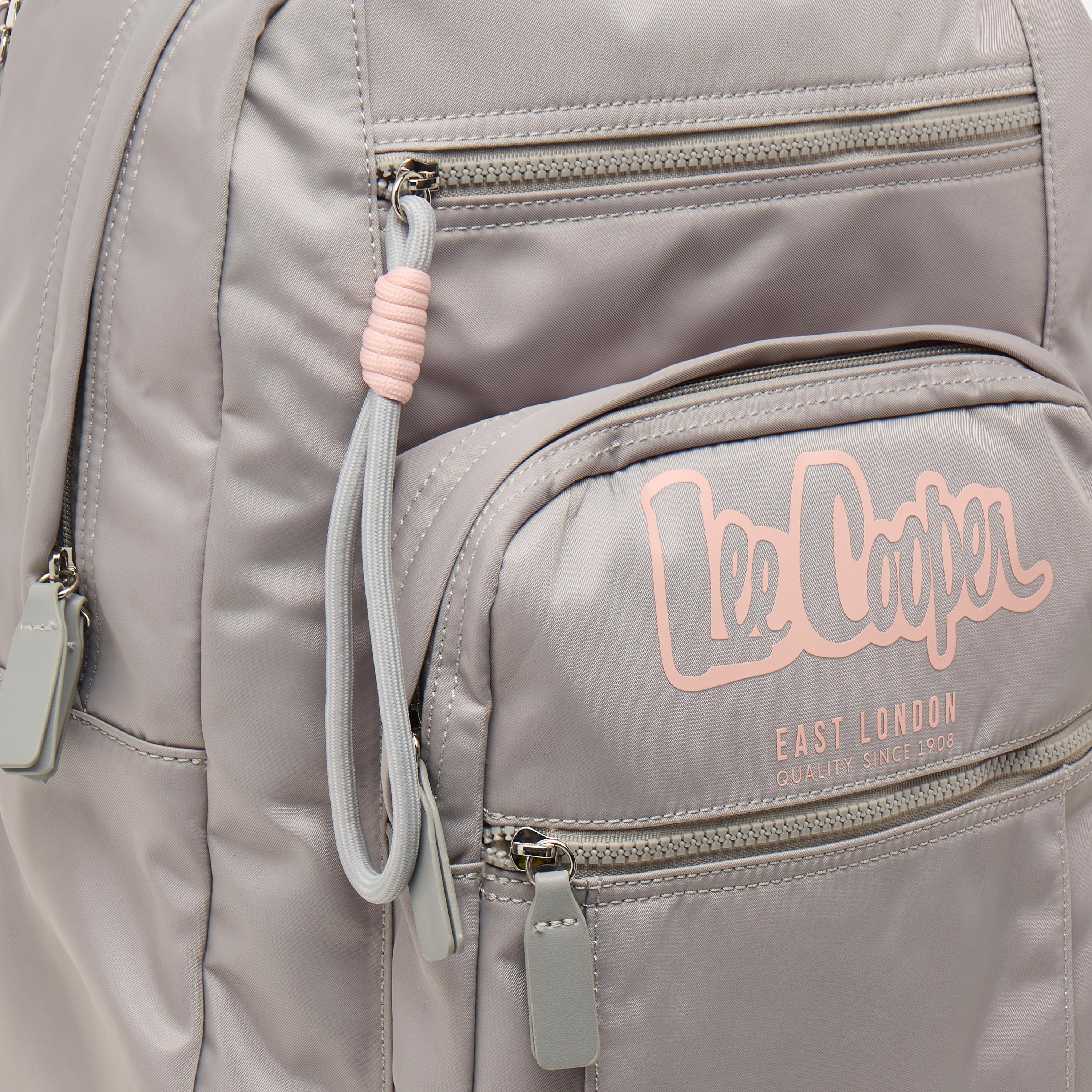 Lee Cooper Logo Print School Backpack with Adjustable Straps and Zip Closure - 32x13x42 cm-school-bagsandbackpacks-backpacks-image-5
