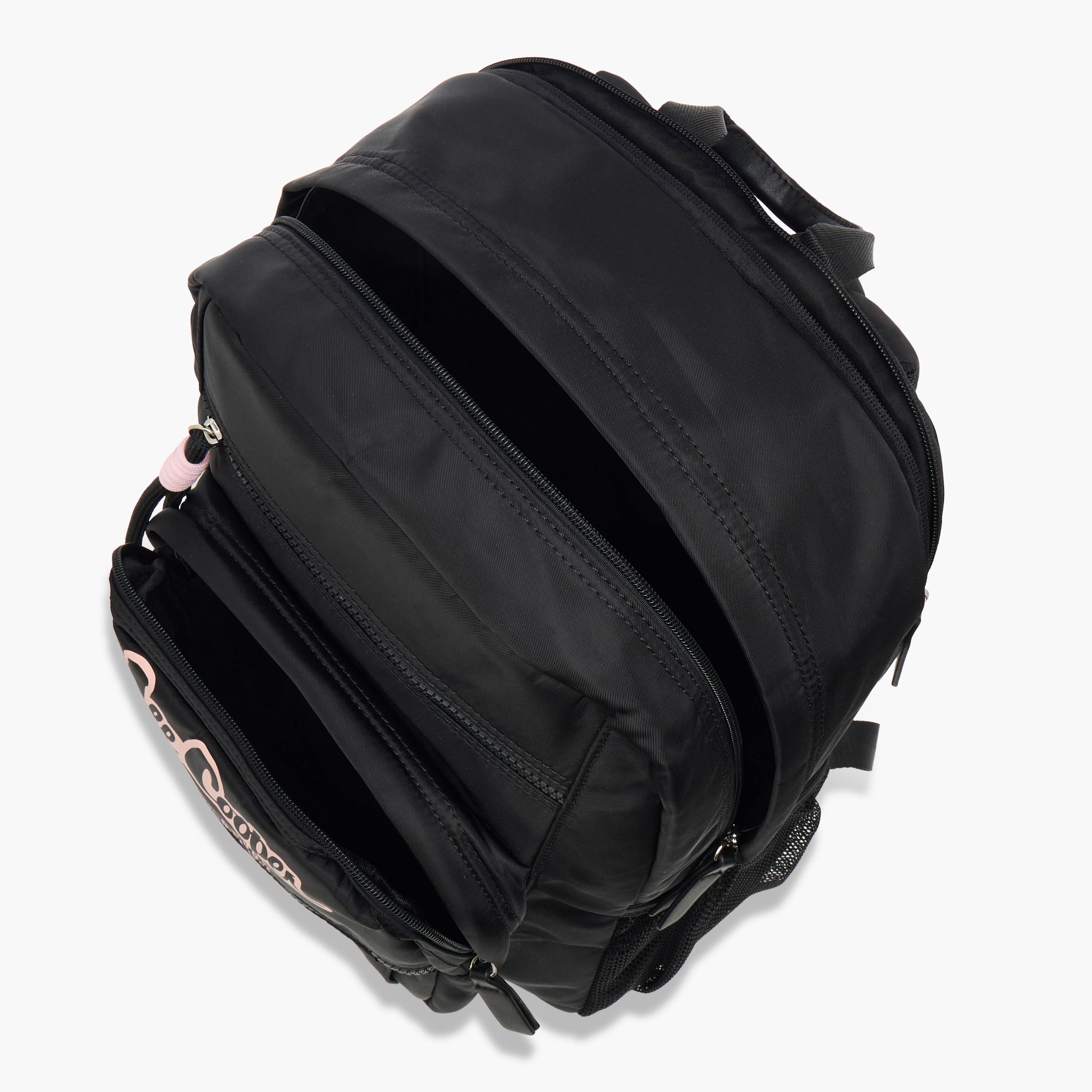 Lee Cooper Logo Print School Backpack with Adjustable Straps and Zip Closure - 32x13x42 cm-women-bagsandwallets-backpacks-image-6