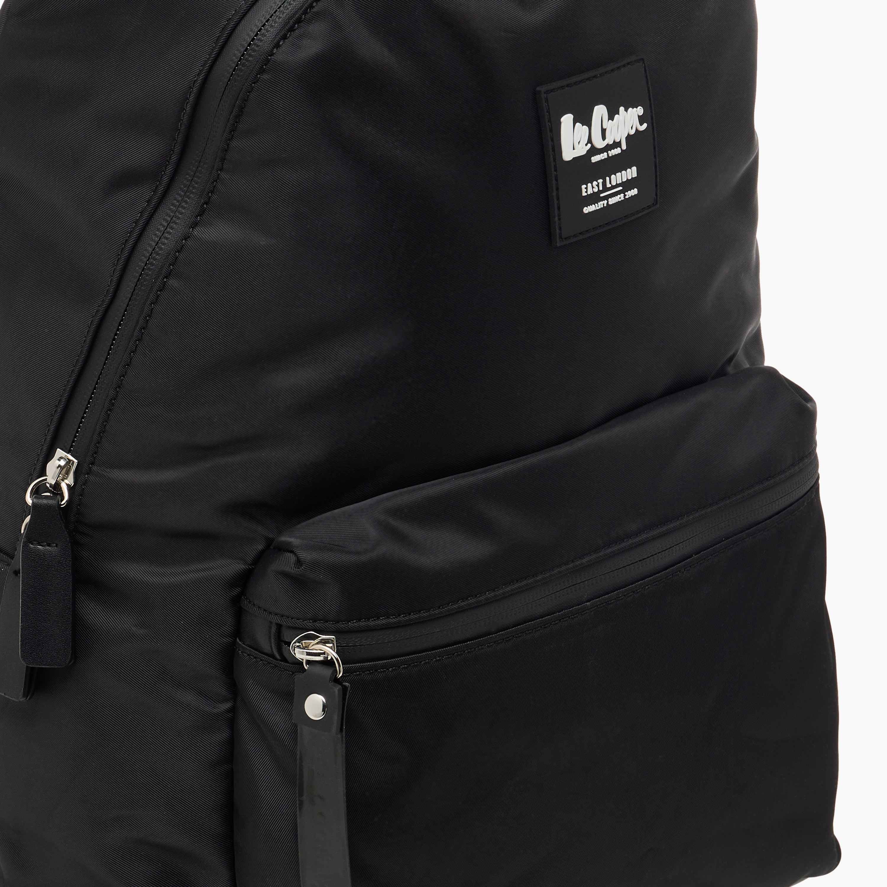 Lee Cooper Solid School Backpack with Adjustable Straps and Zip Closure - 30x13x41 cm-women-bagsandwallets-backpacks-image-7