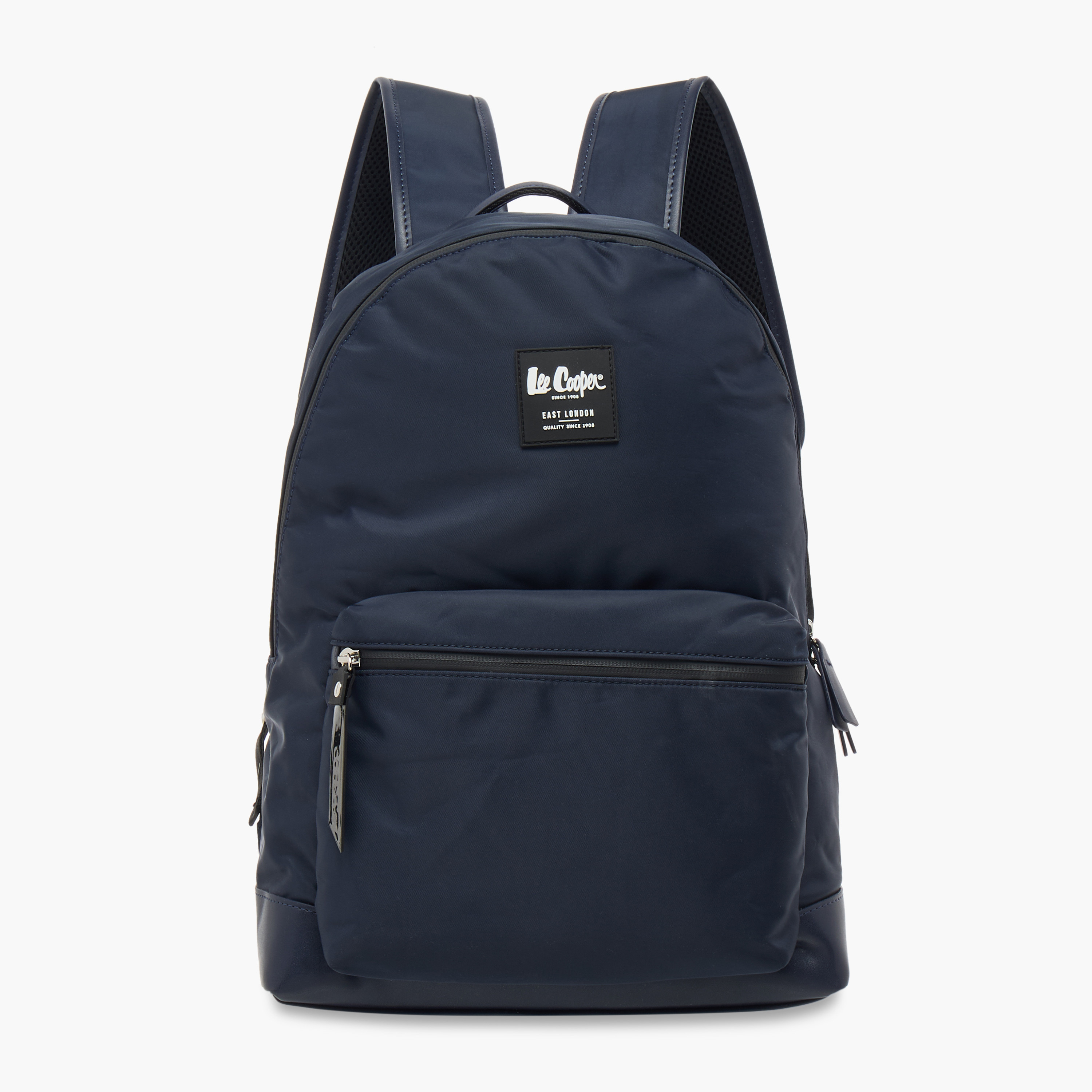 Lee Cooper Solid School Backpack with Adjustable Straps and Zip Closure - 30x13x41 cm-women-bagsandwallets-backpacks-image-4