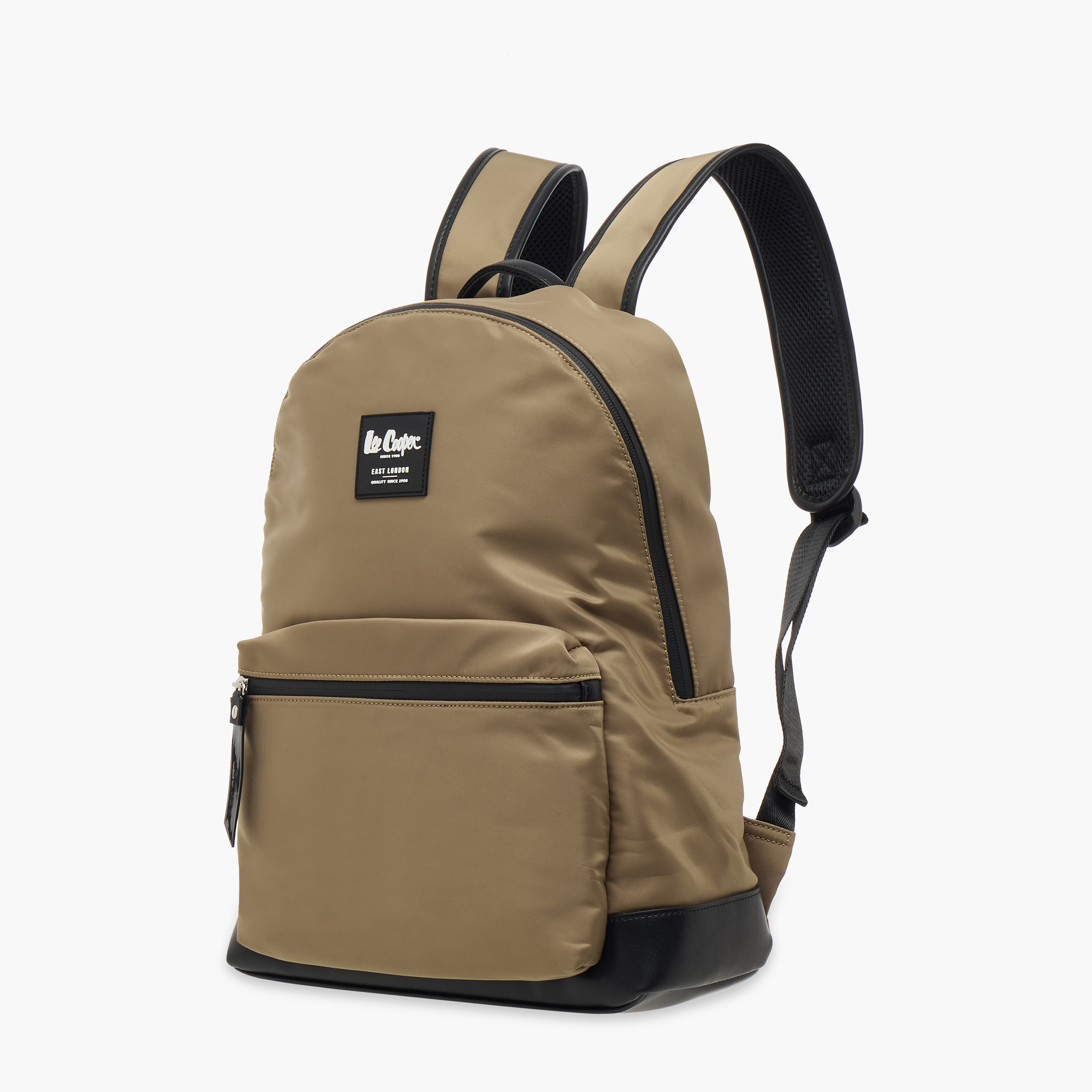 Lee Cooper Solid School Backpack with Adjustable Straps and Zip Closure - 30x13x41 cm-women-bagsandwallets-backpacks-image-2