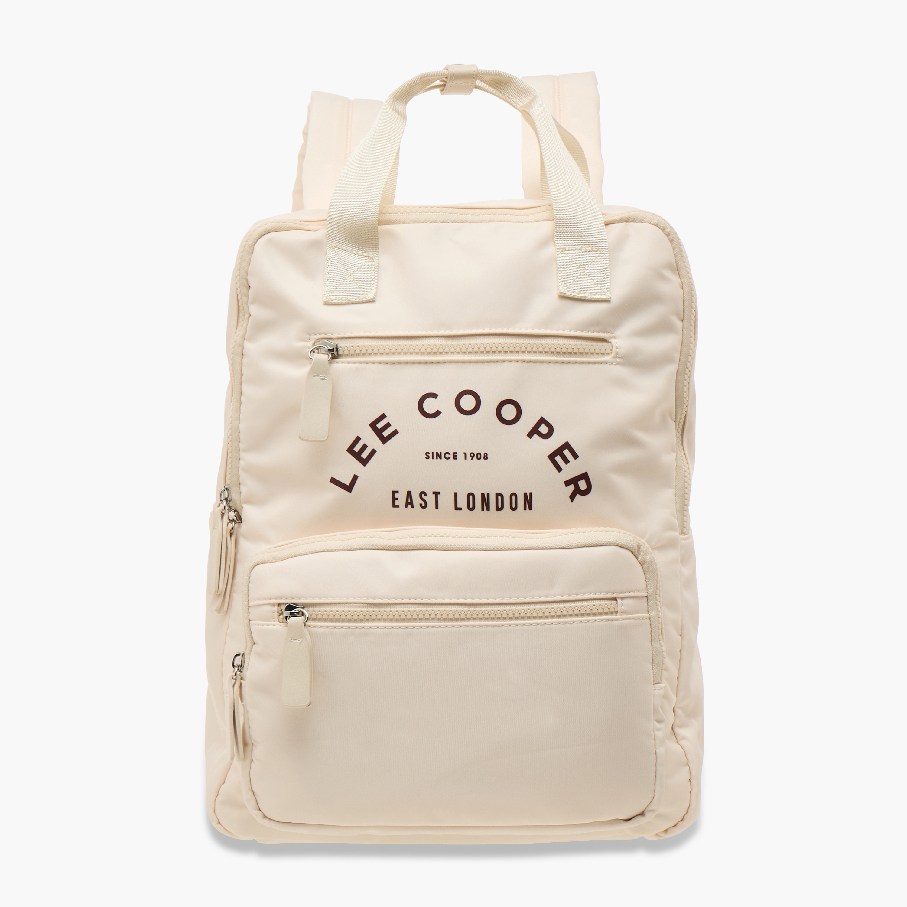Lee Cooper Logo Print School Backpack with Pencil Case and Drawstring Pouch-women-bagsandwallets-backpacks-image-2