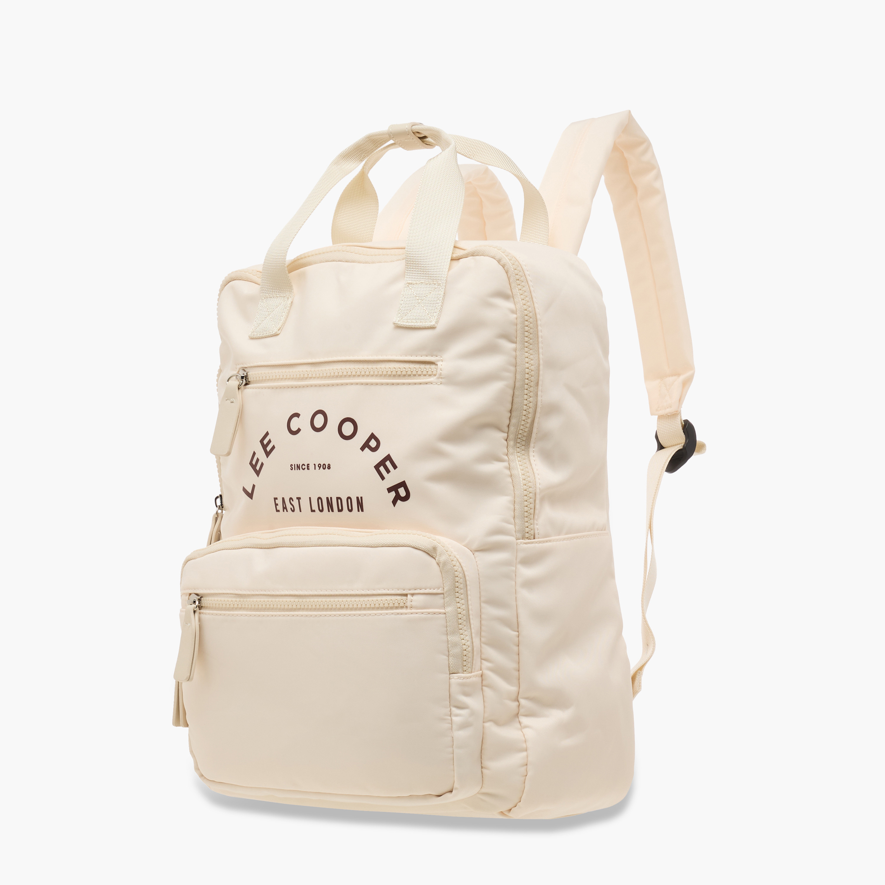 Lee Cooper Logo Print School Backpack with Pencil Case and Drawstring Pouch-women-bagsandwallets-backpacks-image-3