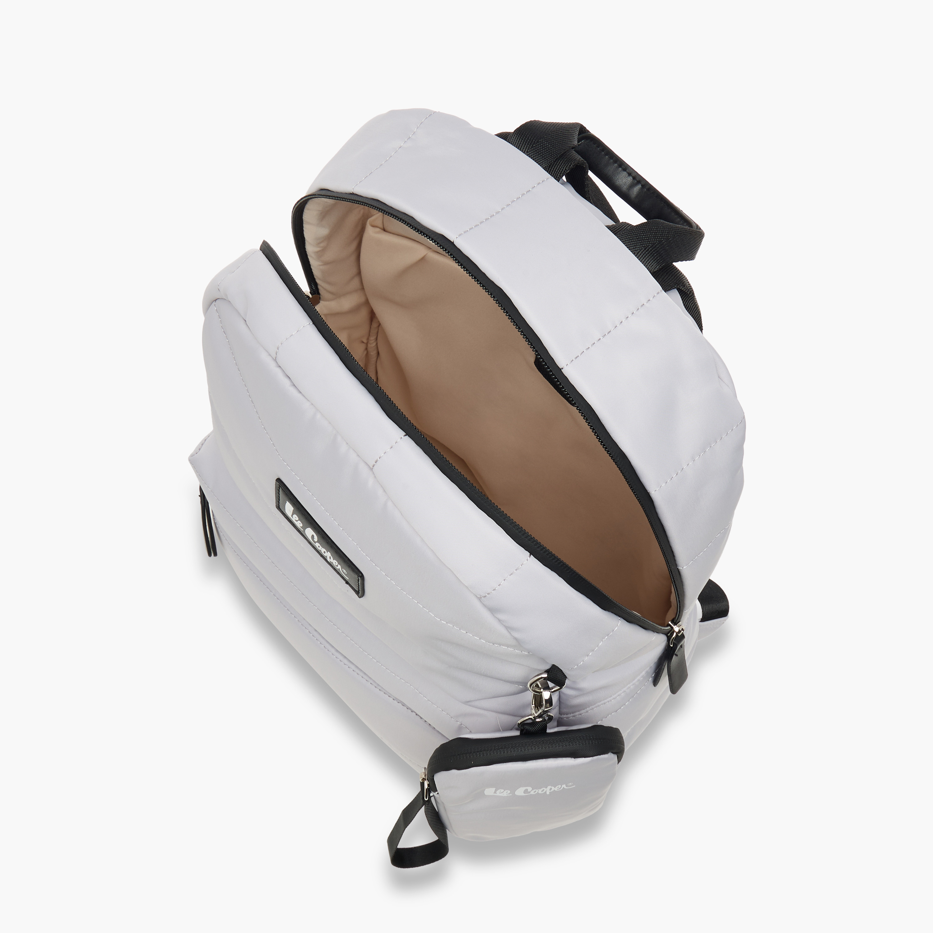Lee Cooper Solid School Backpack with Zip Closure and Pouch - 31x14x42 cm-women-bagsandwallets-backpacks-image-6