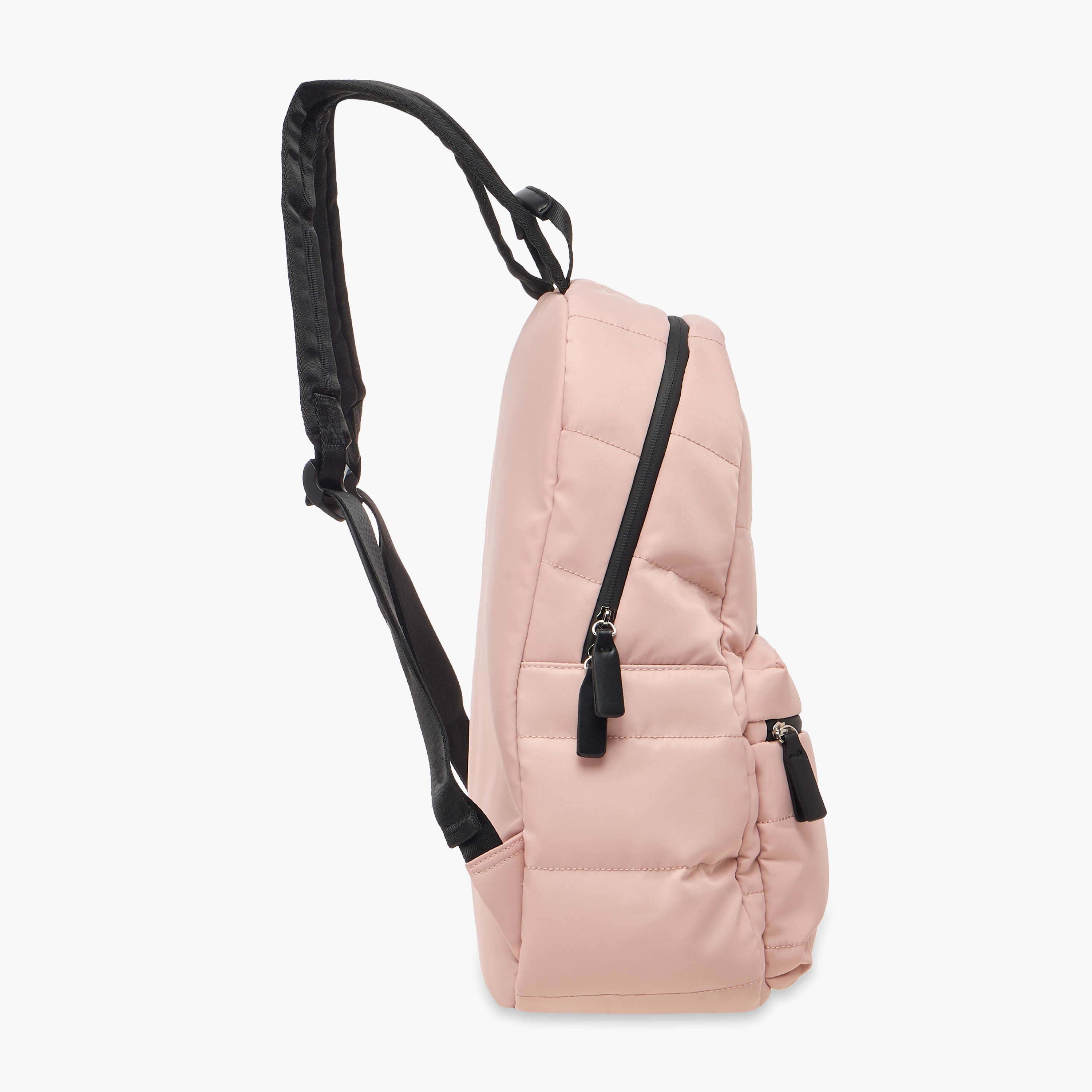 Lee Cooper Solid School Backpack with Zip Closure and Pouch - 31x14x42 cm-women-bagsandwallets-backpacks-image-3