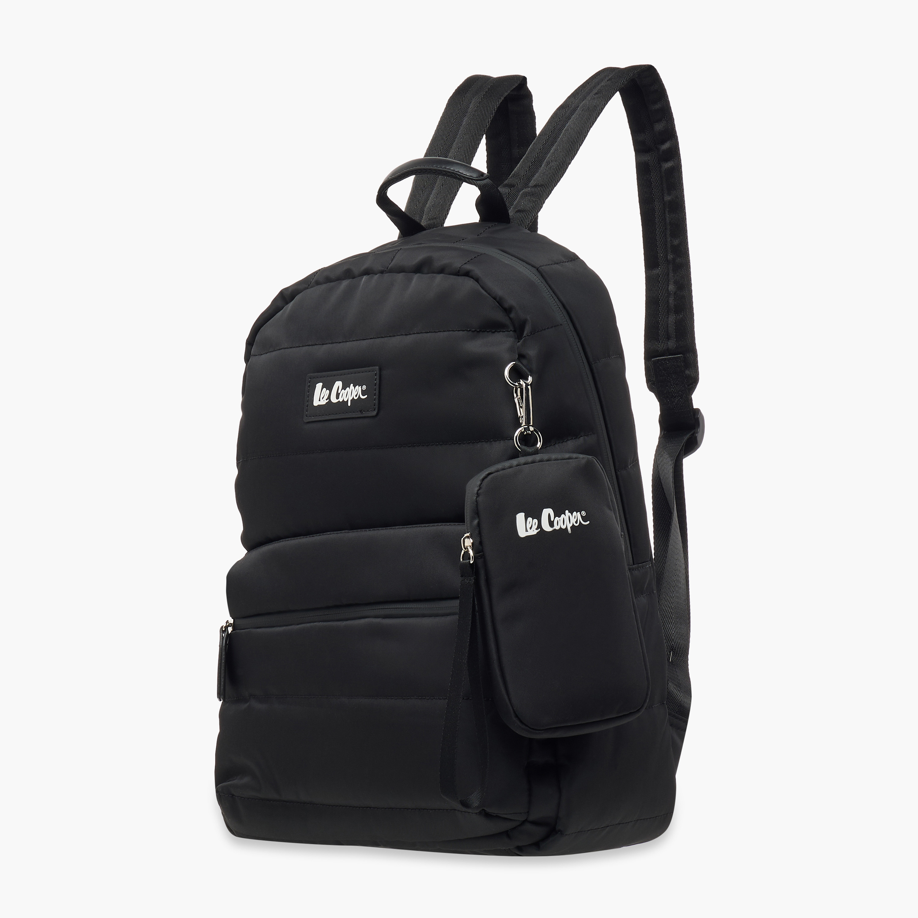 شنطة ظهر مدرسية سادة بسحاب إغلاق وشنطة صغيرة من لي كوبر - 31x14x42 سم-women-bagsandwallets-backpacks-image-6