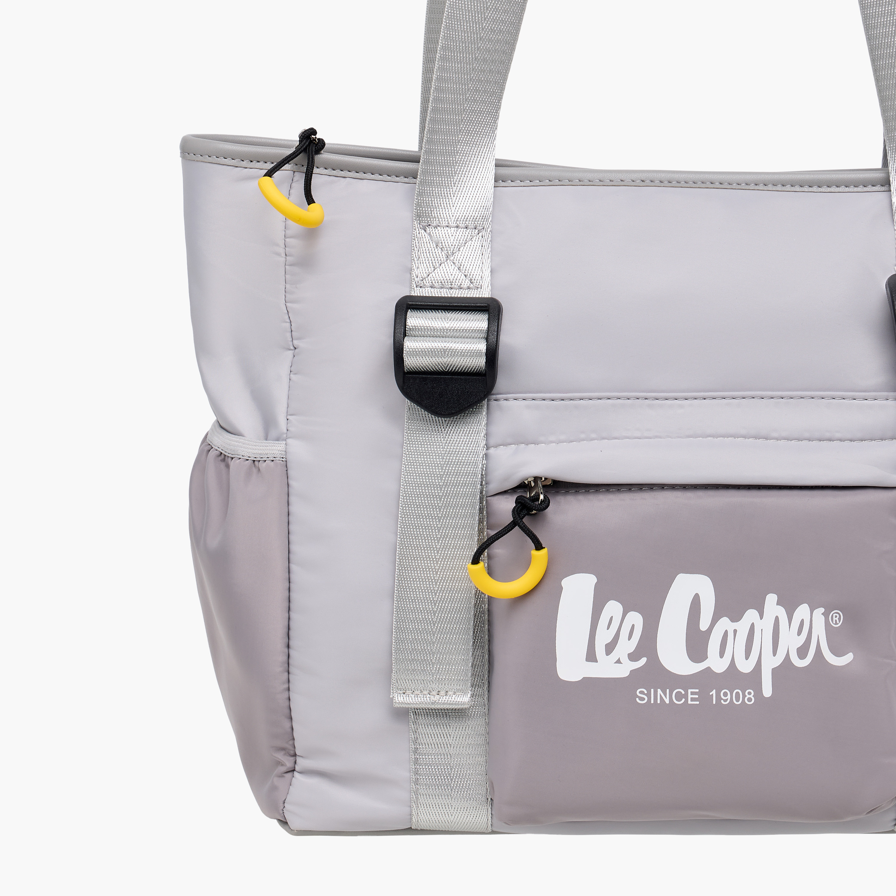 Lee Cooper Colourblock Tote Bag with Double Handle and Zip Closure-women-bagsandwallets-handbags-image-5