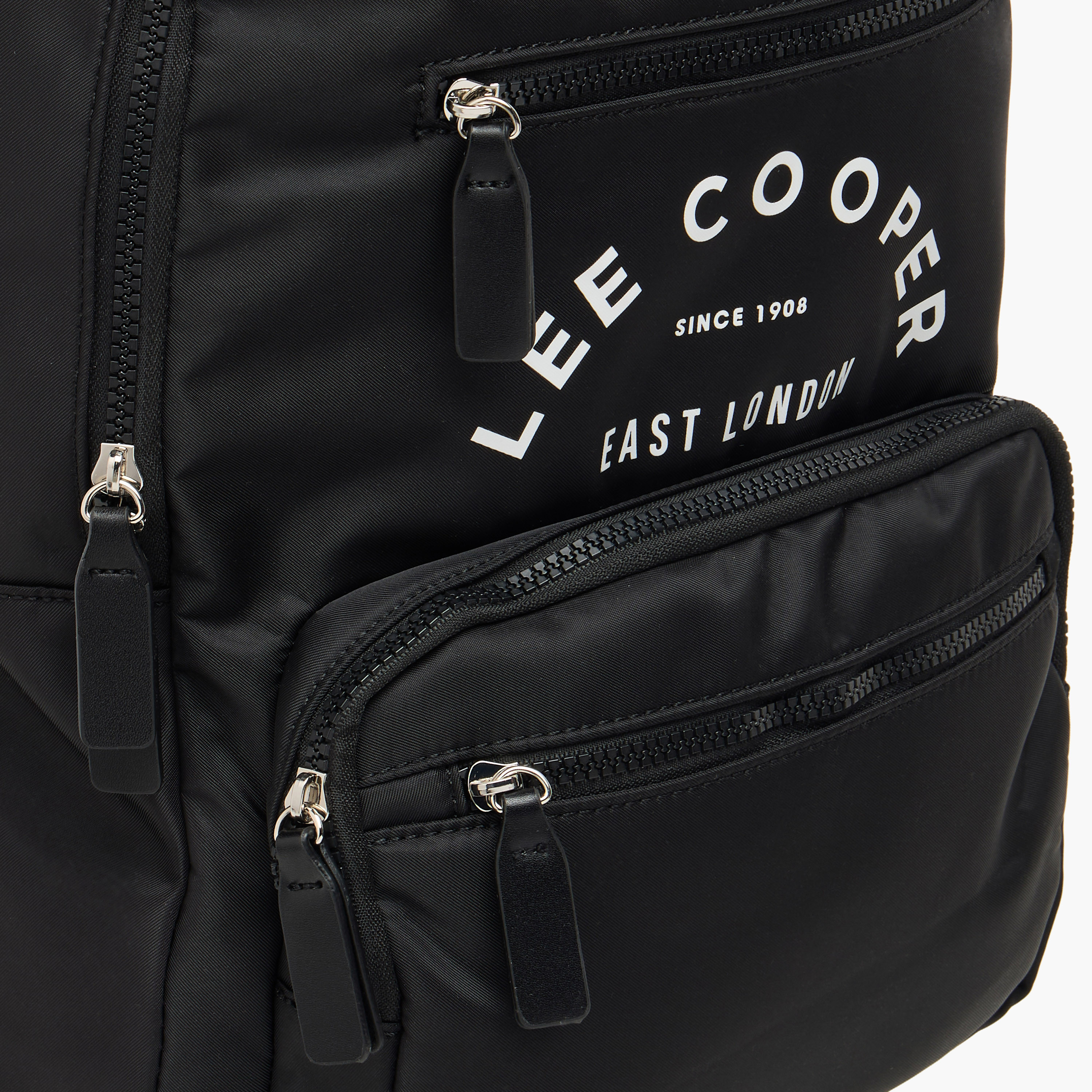 Lee Cooper Logo Print School Backpack with Pencil Case and Drawstring Pouch-women-bagsandwallets-backpacks-image-6