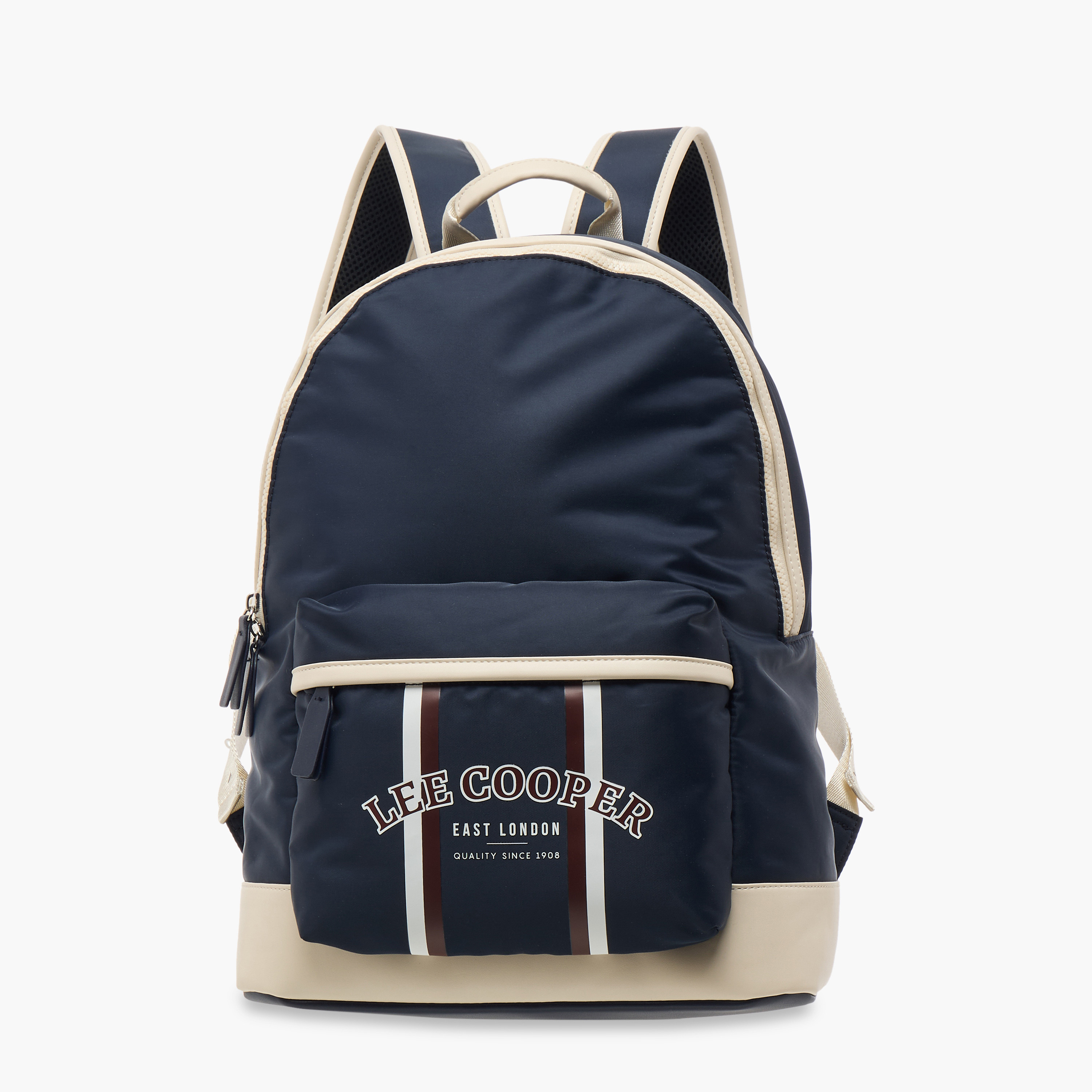 Lee Cooper Panelled School Backpack with Adjustable Straps and Zip Closure - 31x15x40 cm-women-bagsandwallets-backpacks-image-4