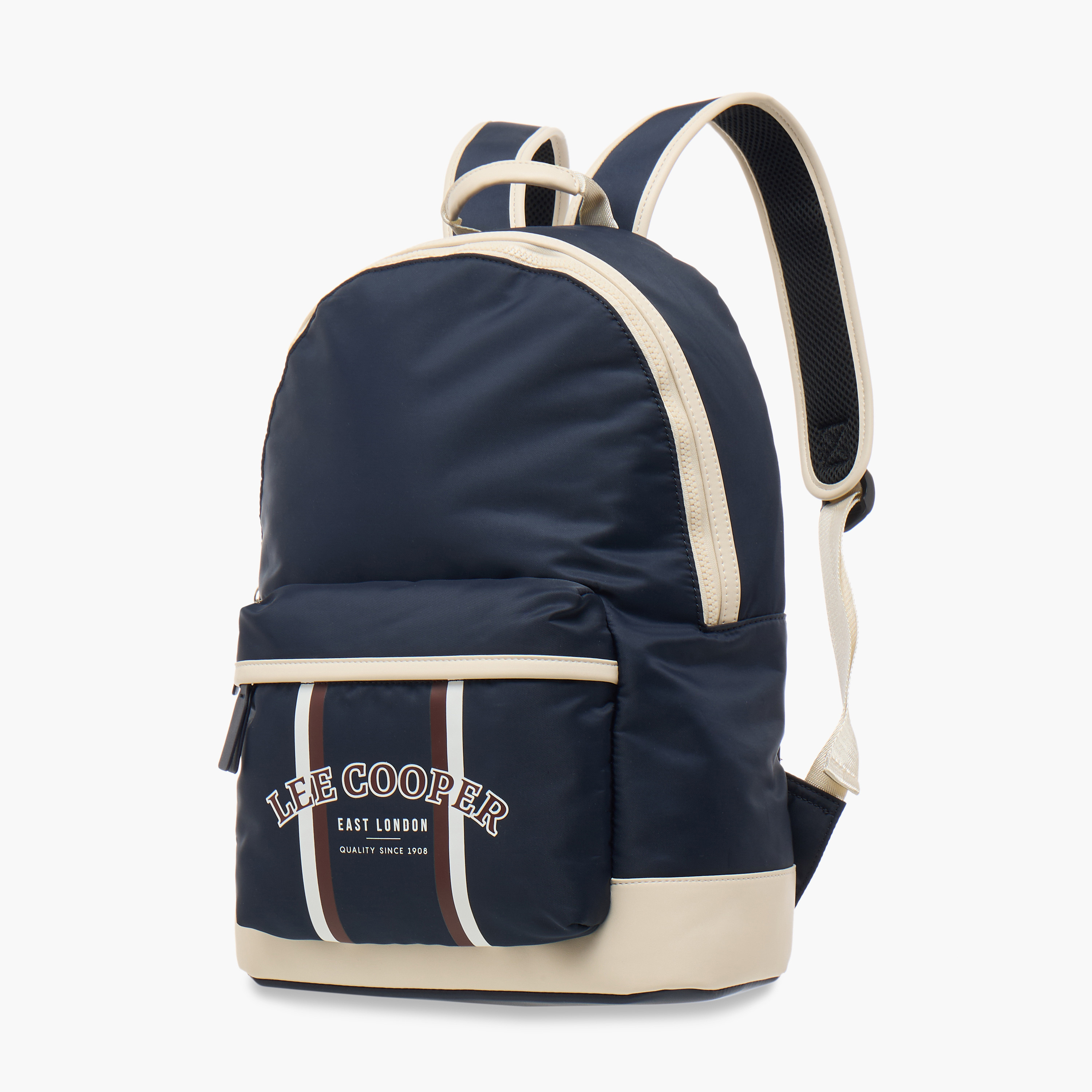 Lee Cooper Panelled School Backpack with Adjustable Straps and Zip Closure - 31x15x40 cm-women-bagsandwallets-backpacks-image-6