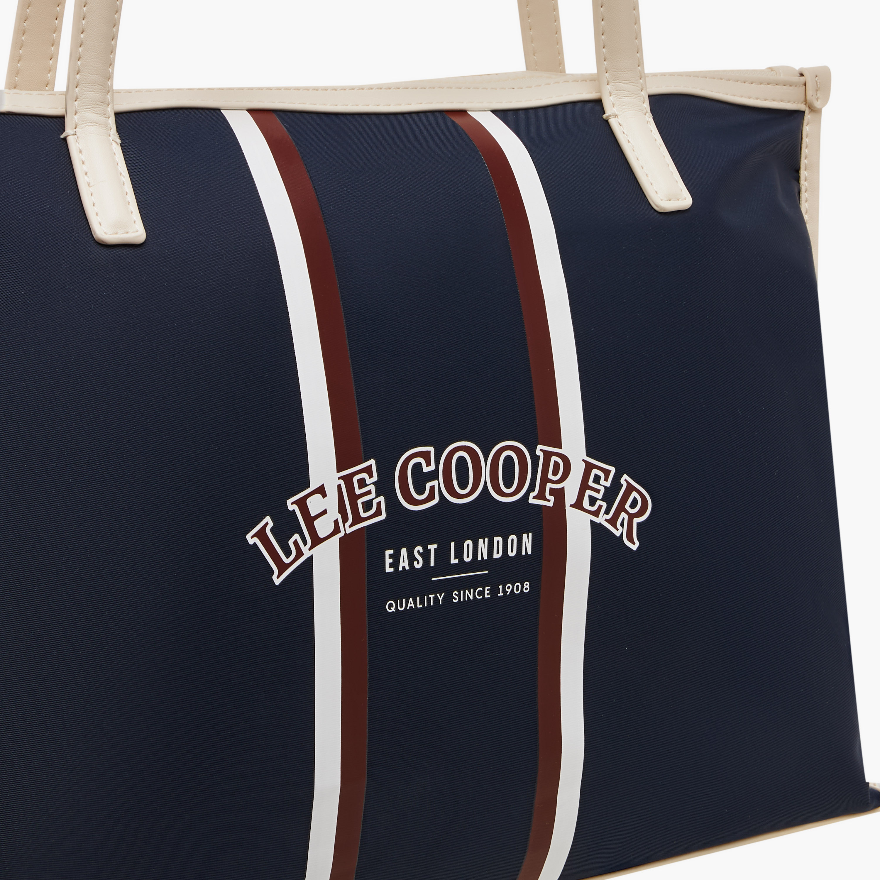 Lee Cooper Logo Print Tote Bag with Double Handle-women-bagsandwallets-handbags-image-5